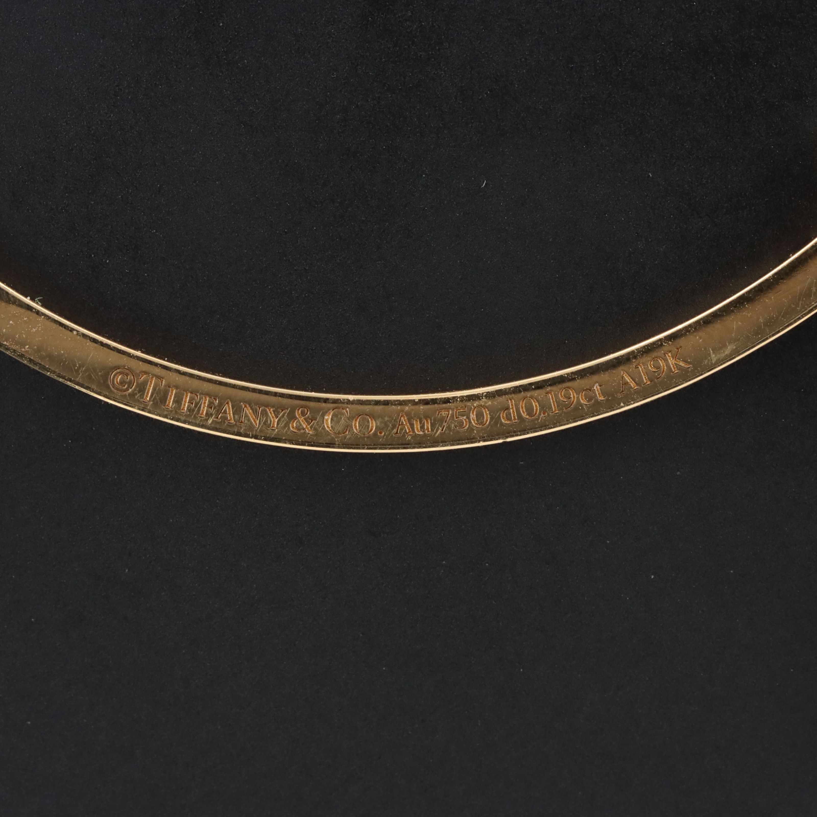 Tiffany & Co.  Medium "T" Smile 18K Diamond Necklace