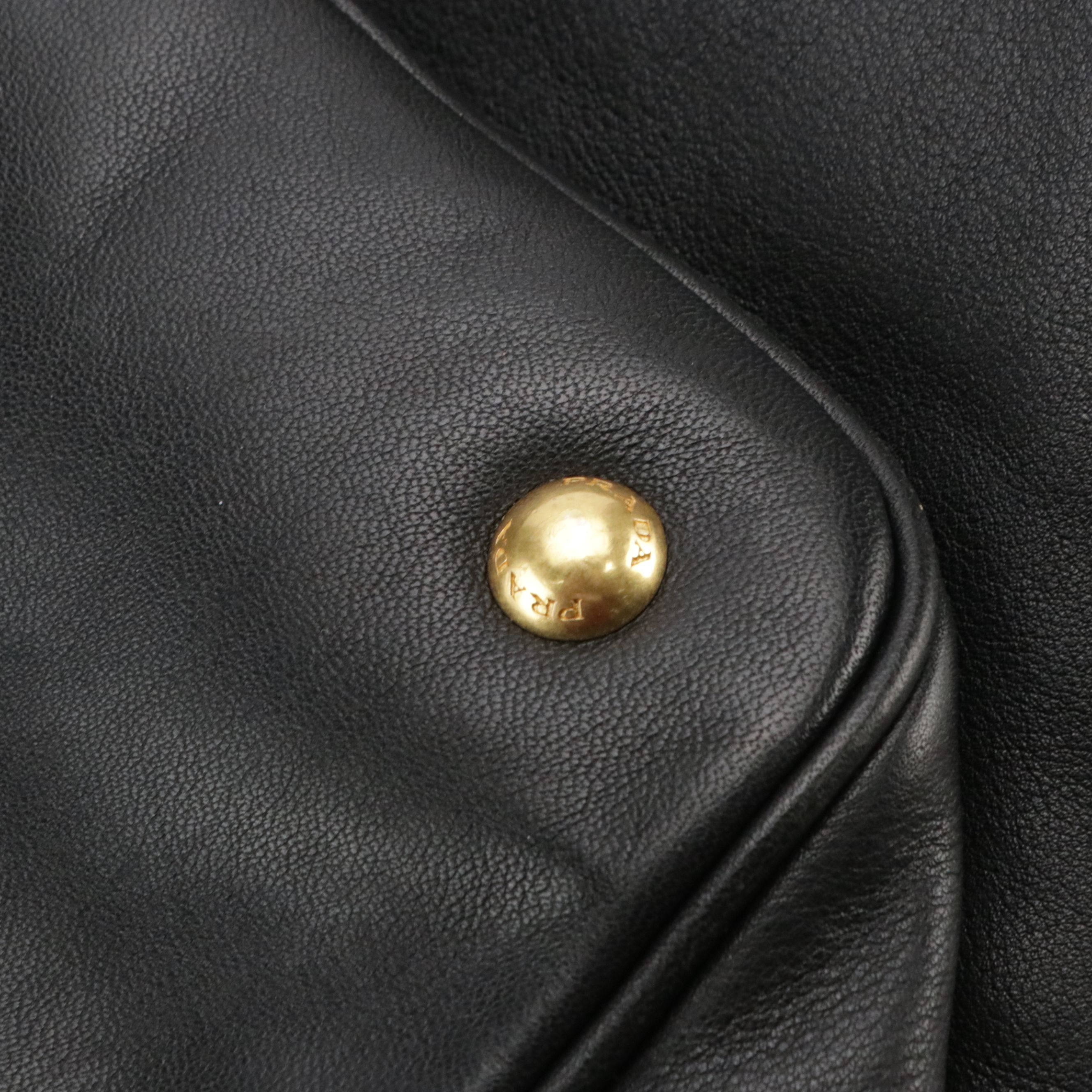 Prada Two-Way Tote Bag in Smooth Black Calfskin Leather