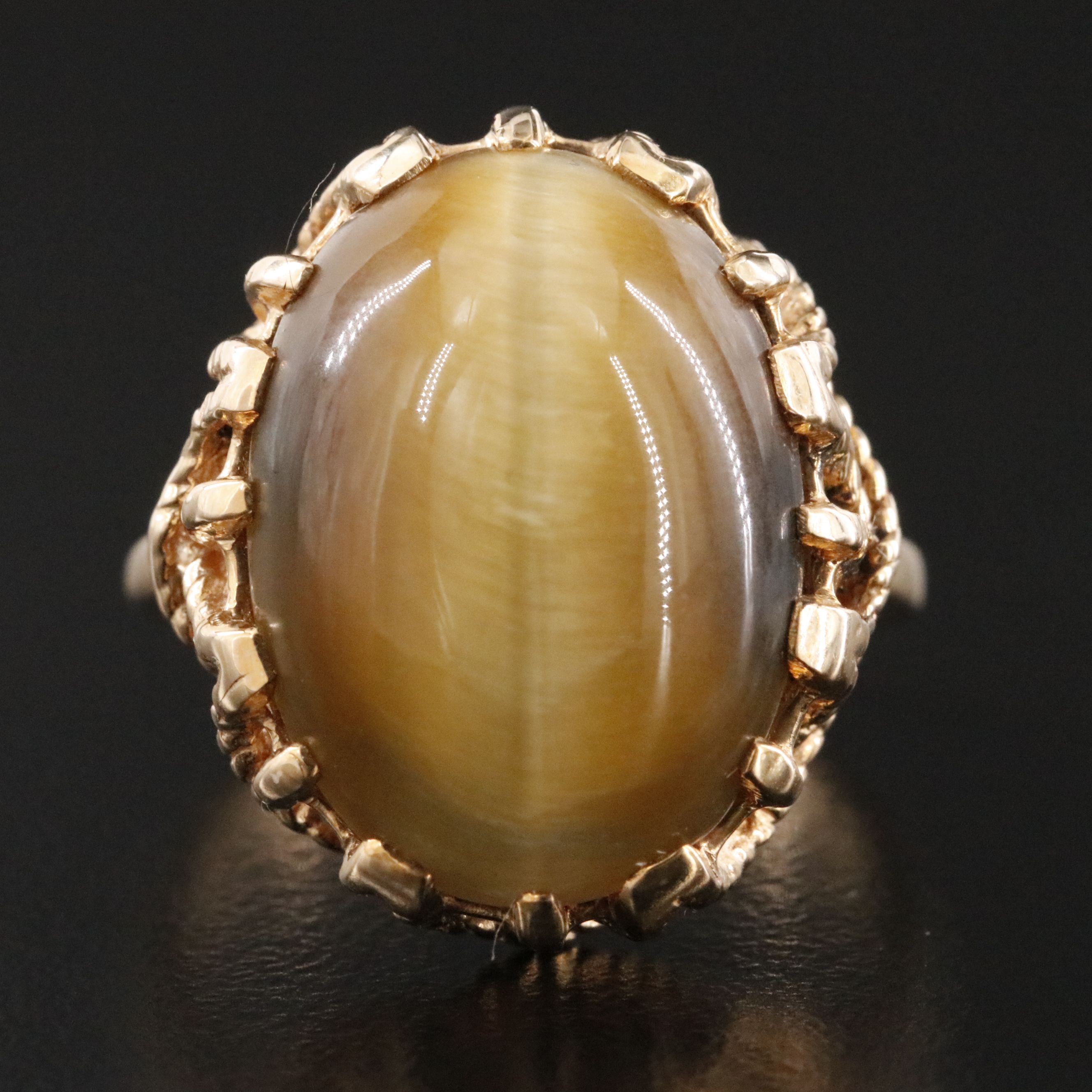 1960s 10K Tiger's Eye Ring