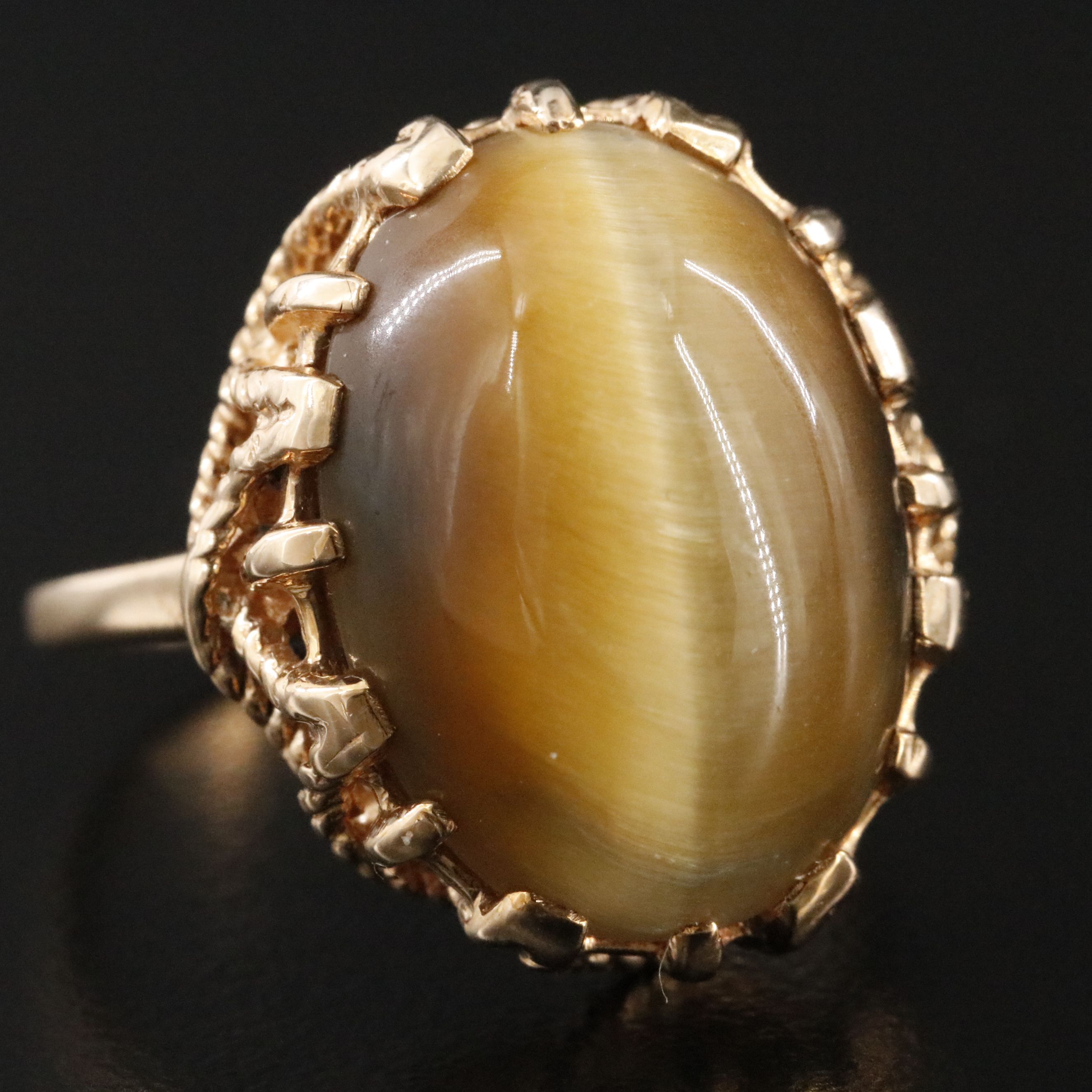1960s 10K Tiger's Eye Ring