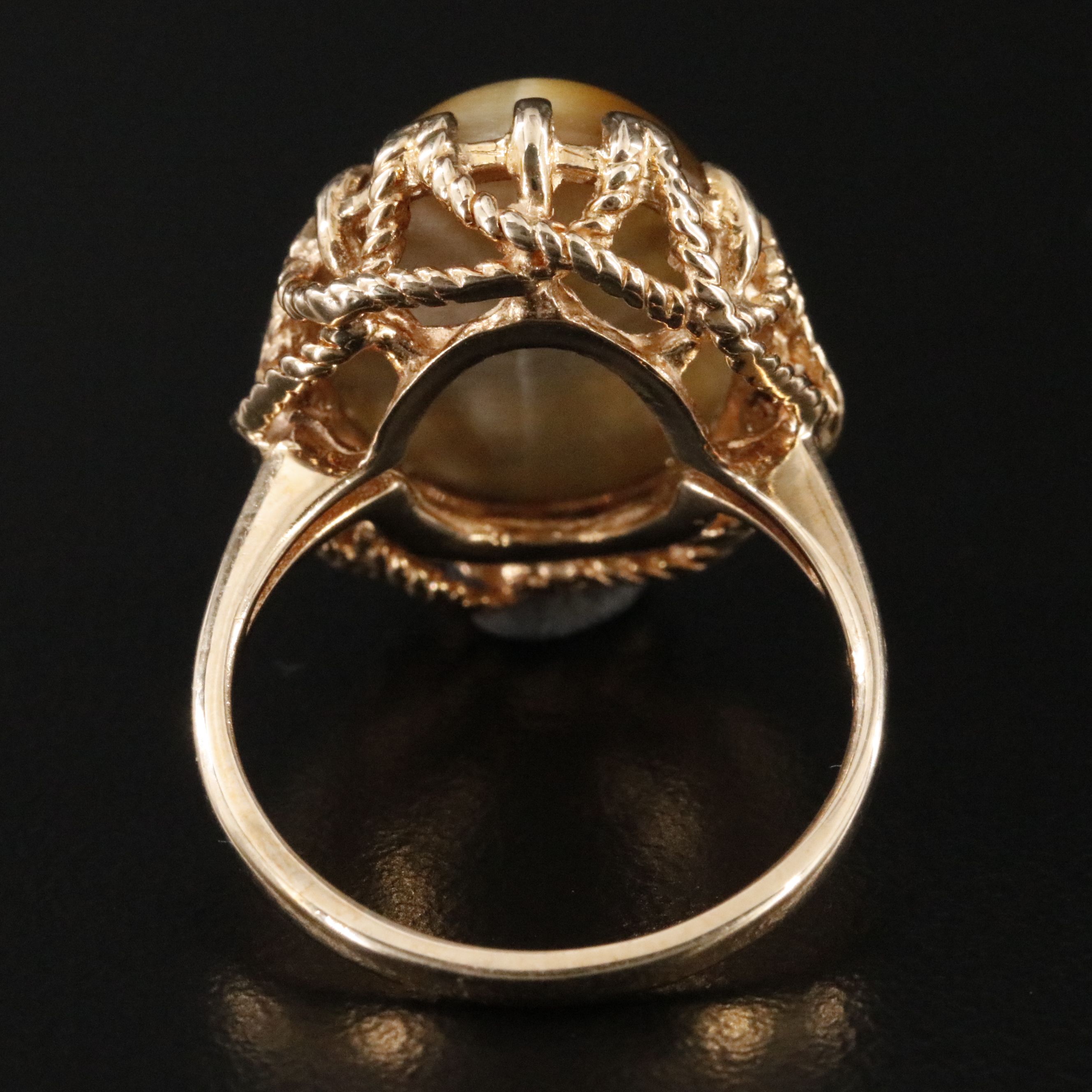 1960s 10K Tiger's Eye Ring