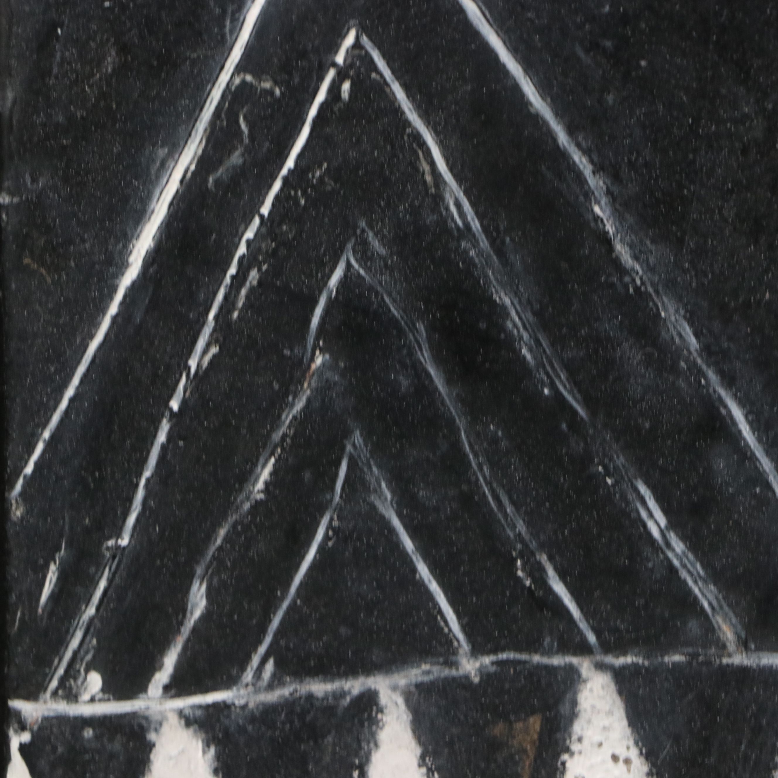 Anne Straus Abstract Geometric Encaustic Oil Painting "Mountain Range," 2005