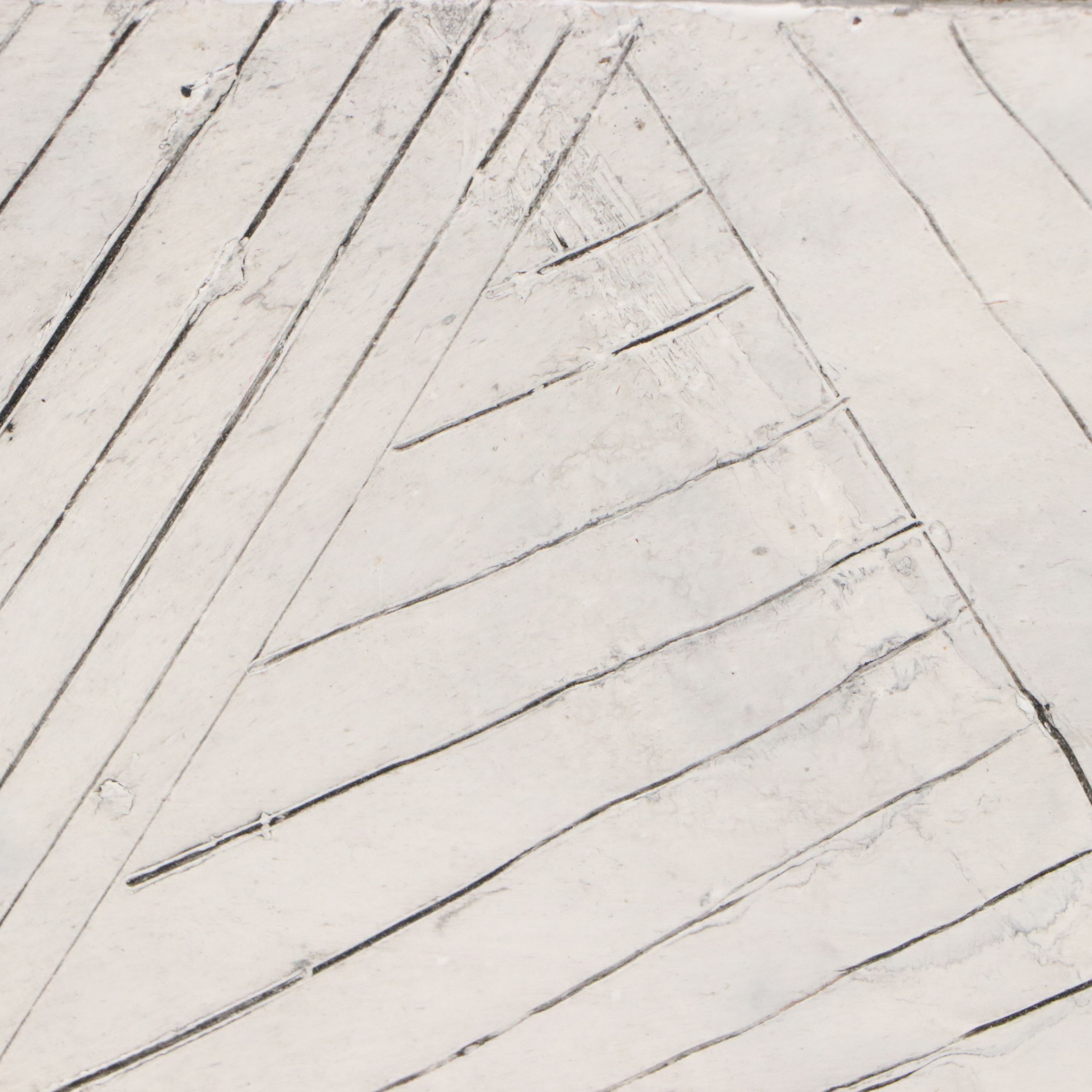 Anne Straus Abstract Geometric Encaustic Oil Painting "Mountain Range," 2005