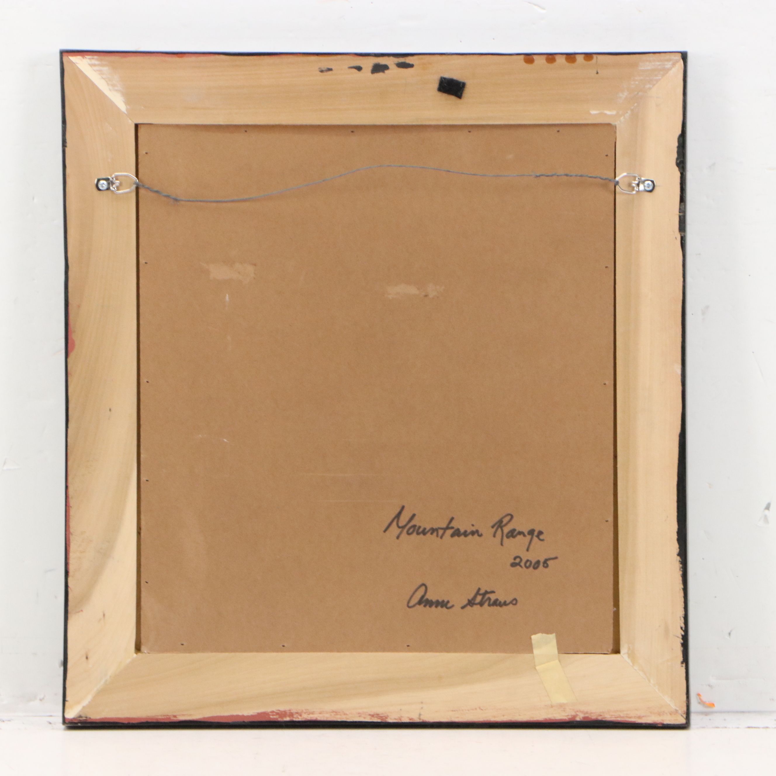 Anne Straus Abstract Geometric Encaustic Oil Painting "Mountain Range," 2005