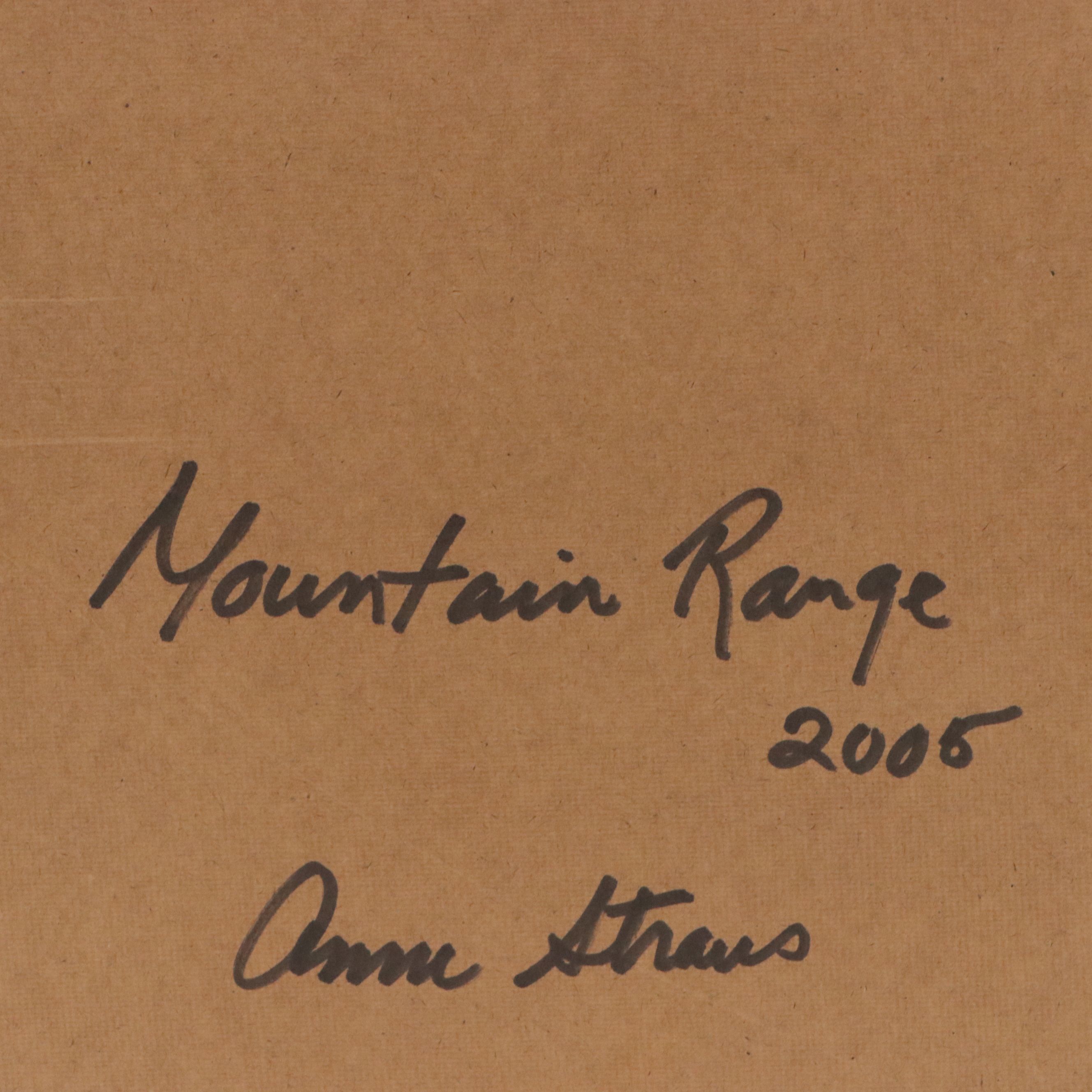 Anne Straus Abstract Geometric Encaustic Oil Painting "Mountain Range," 2005