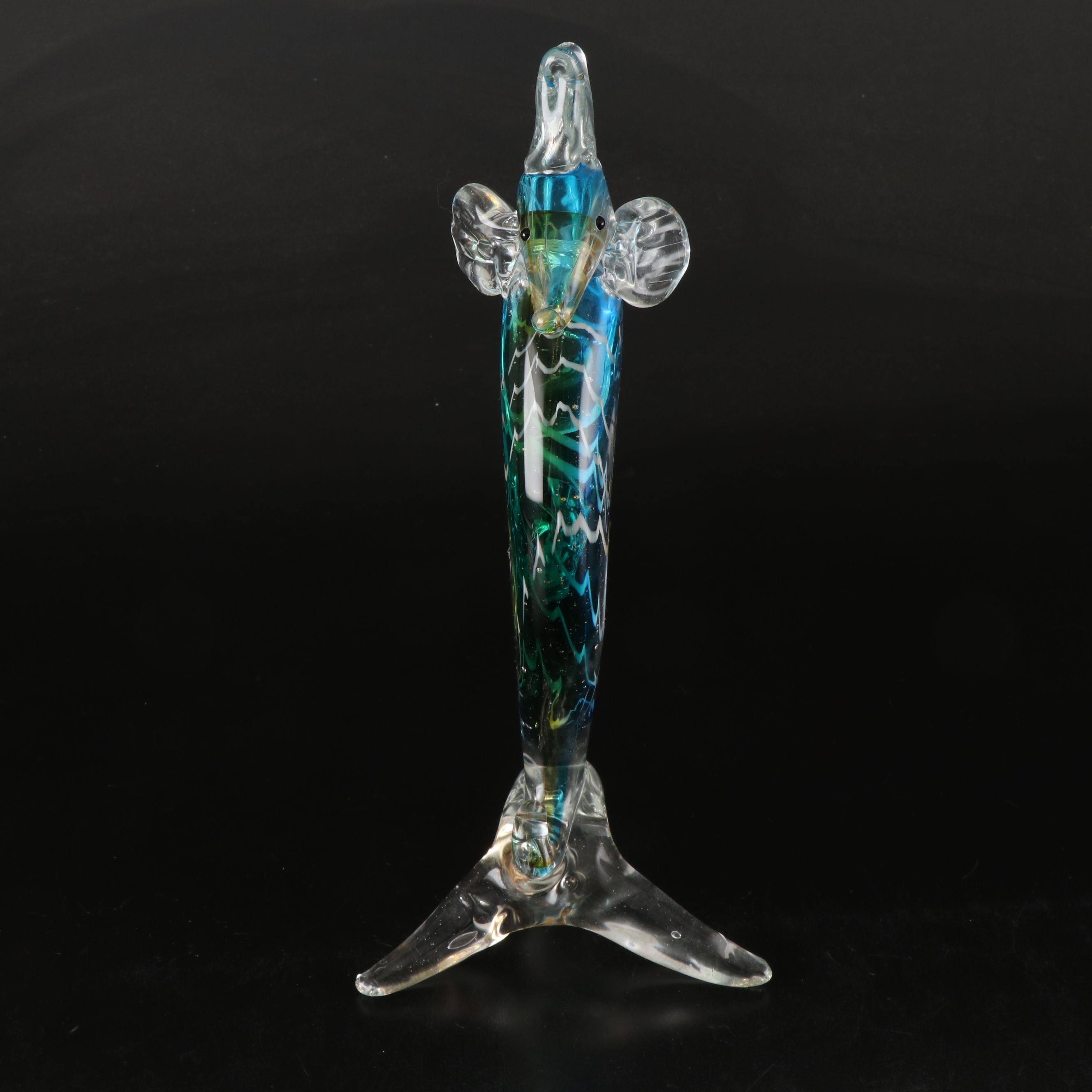 Murano Handblown Glass Seahorse Figure and Jellyfish Paperweight and Other Décor