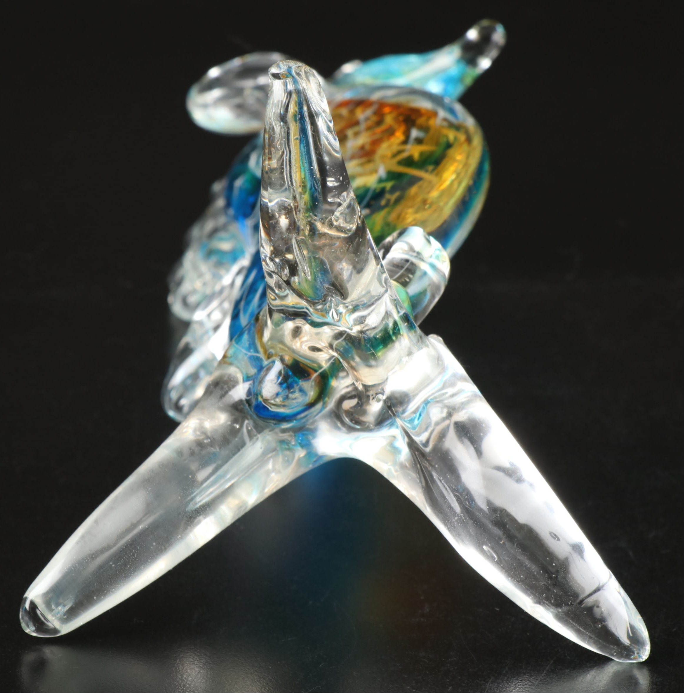 Murano Handblown Glass Seahorse Figure and Jellyfish Paperweight and Other Décor