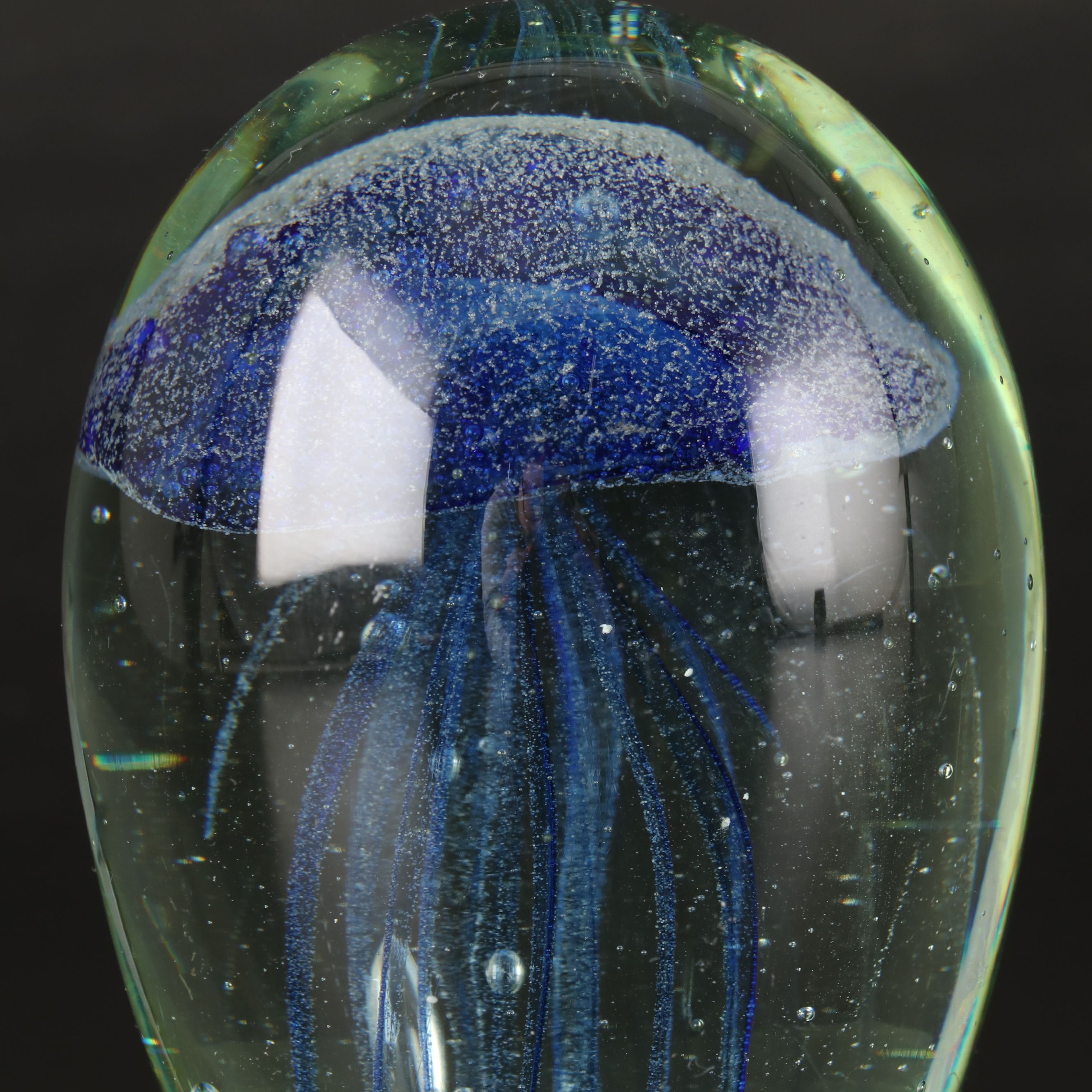 Murano Handblown Glass Seahorse Figure and Jellyfish Paperweight and Other Décor