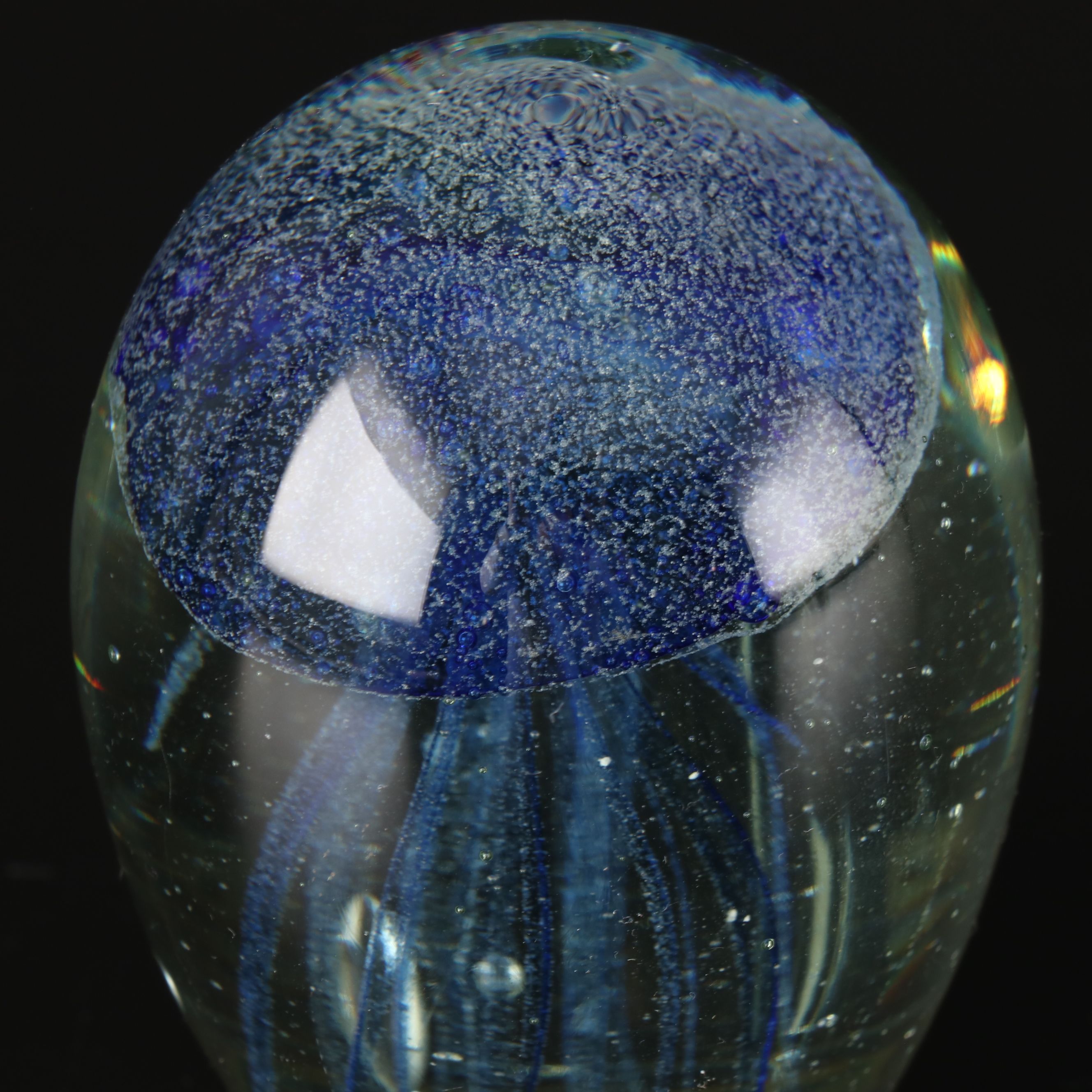 Murano Handblown Glass Seahorse Figure and Jellyfish Paperweight and Other Décor