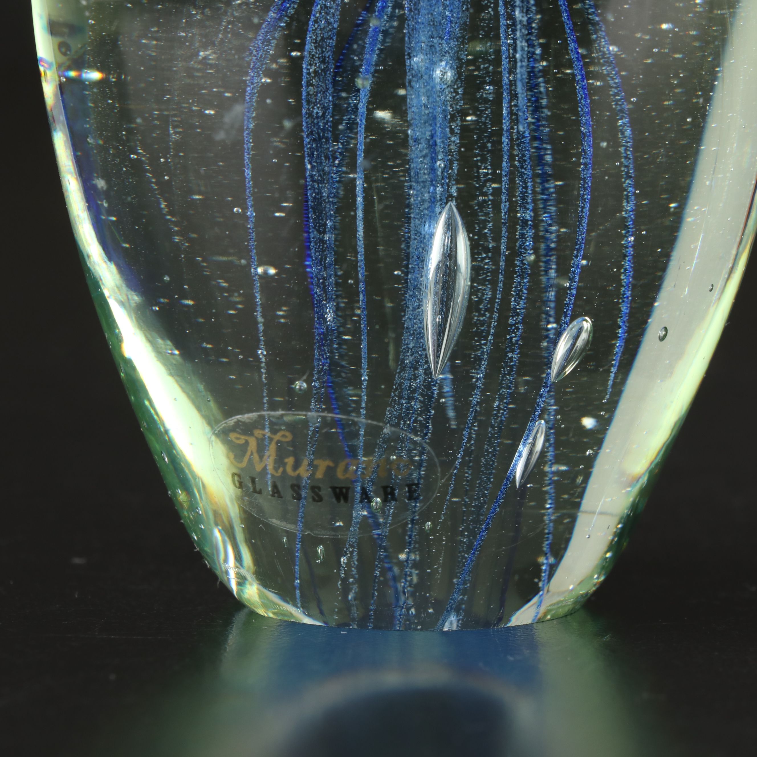 Murano Handblown Glass Seahorse Figure and Jellyfish Paperweight and Other Décor