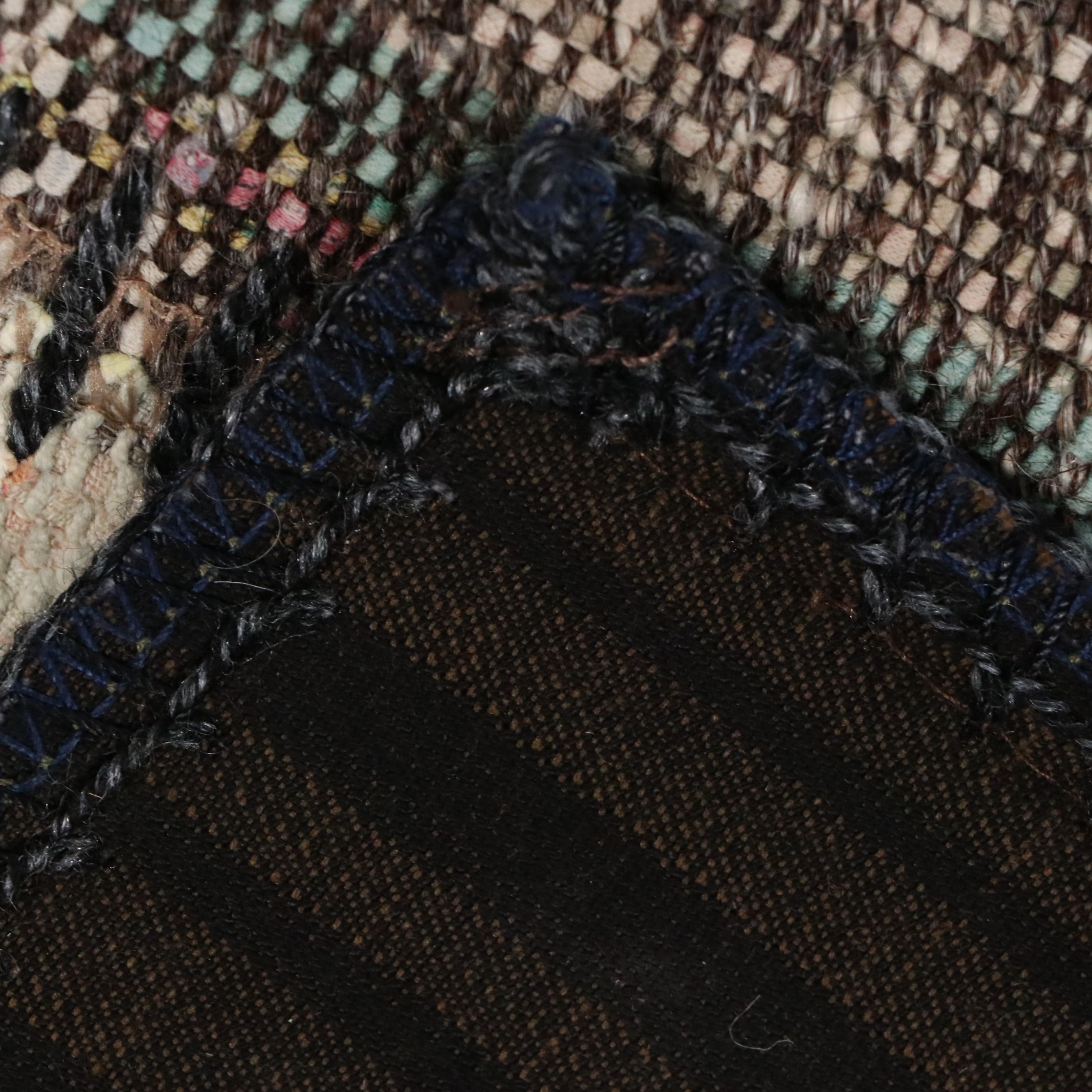 2'4 x 10'3 Handmade Turkish Patchwork Carpet Runner