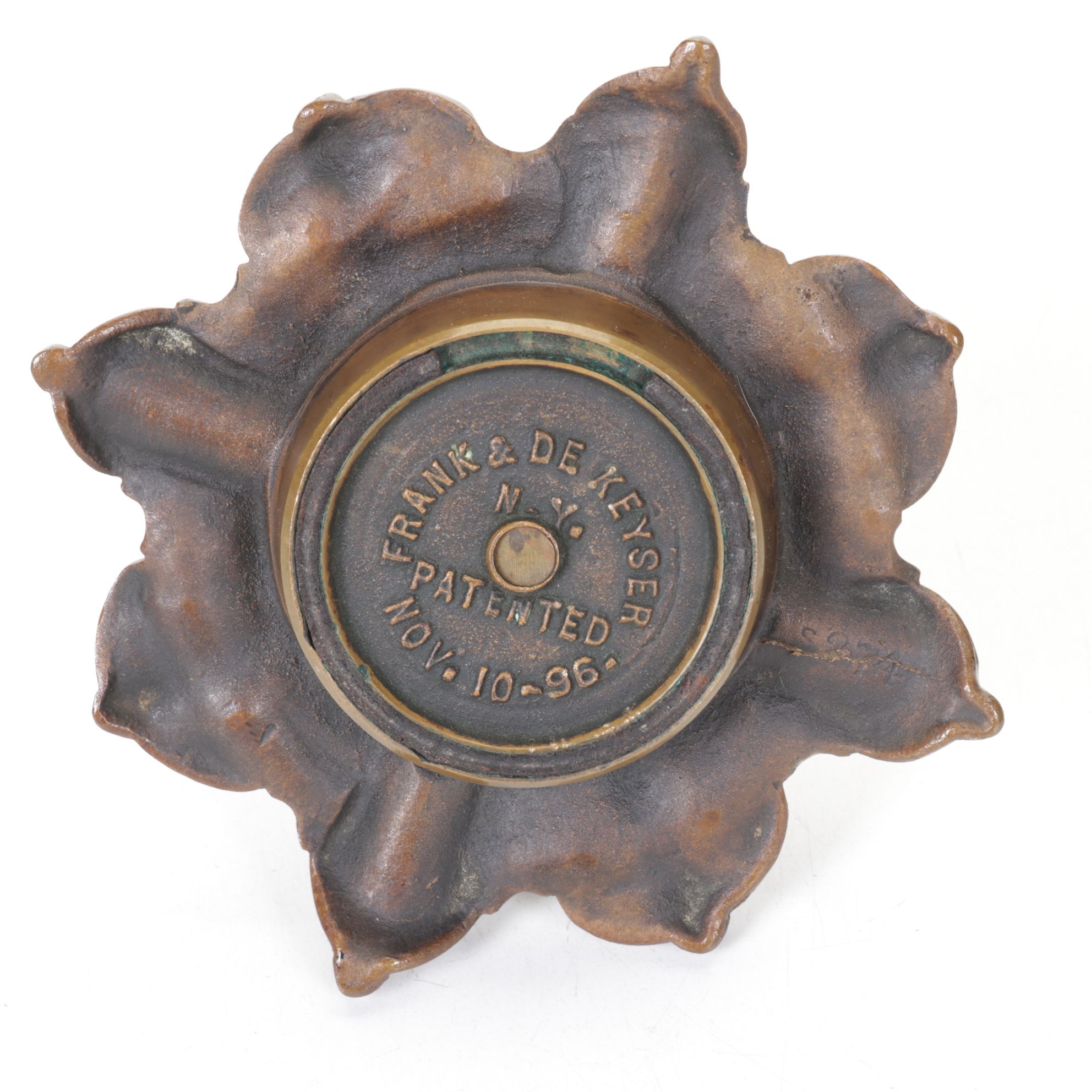 Rococo Style Inkwell, Candlestick and Ashtray with Matchbox Holder