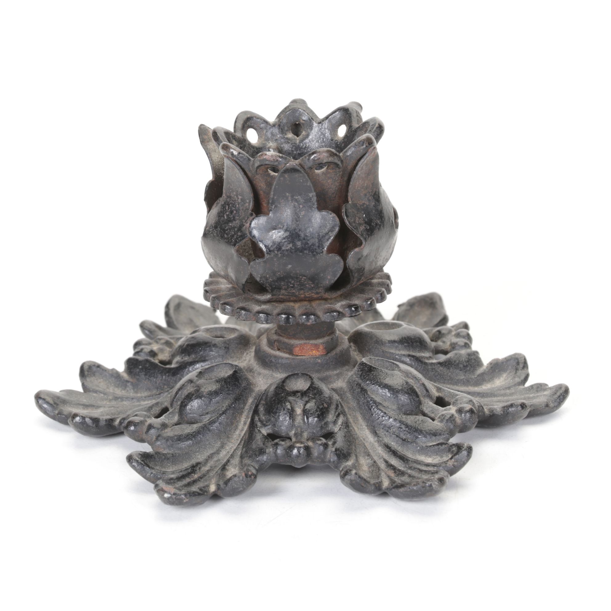 Rococo Style Inkwell, Candlestick and Ashtray with Matchbox Holder