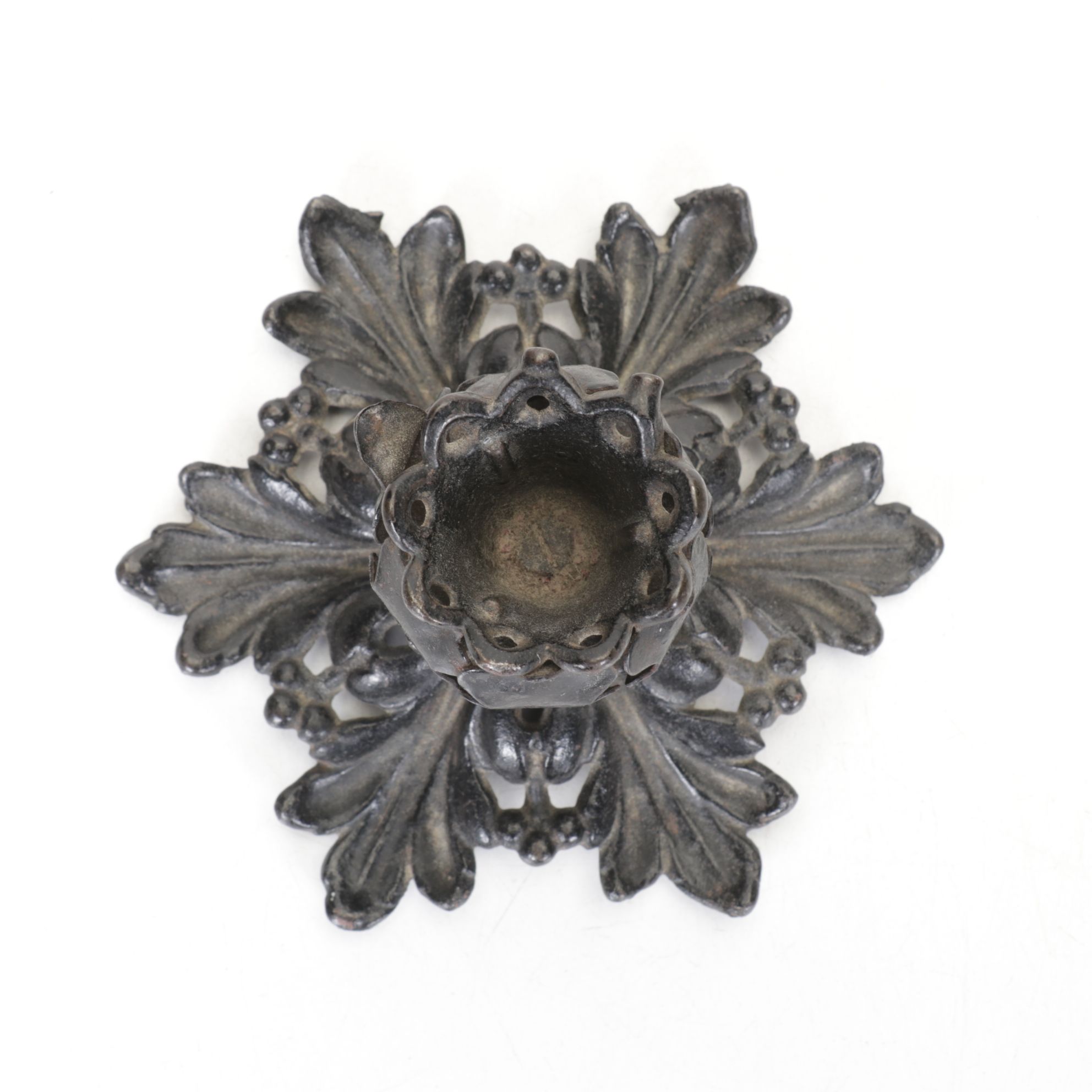 Rococo Style Inkwell, Candlestick and Ashtray with Matchbox Holder