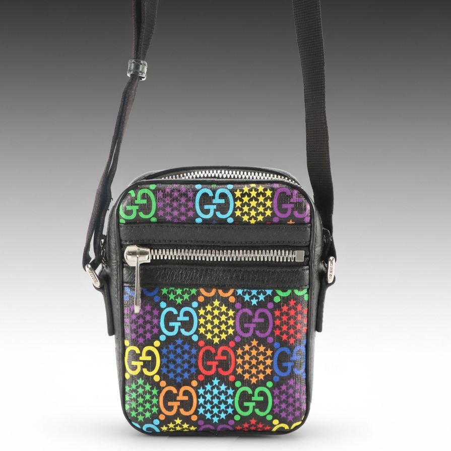 Gucci Crossbody Bag in Psychedelic Monogram GG Supreme Canvas & Leather