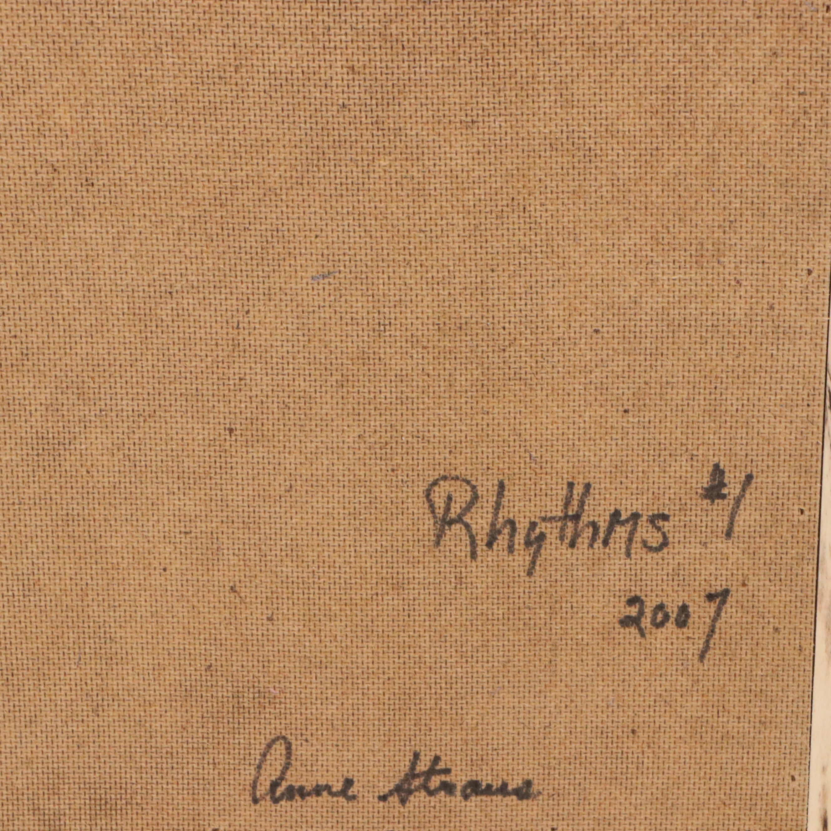 Anne Straus Encaustic Oil Paintings "Rhythms I" and "Rhythms II," 2007