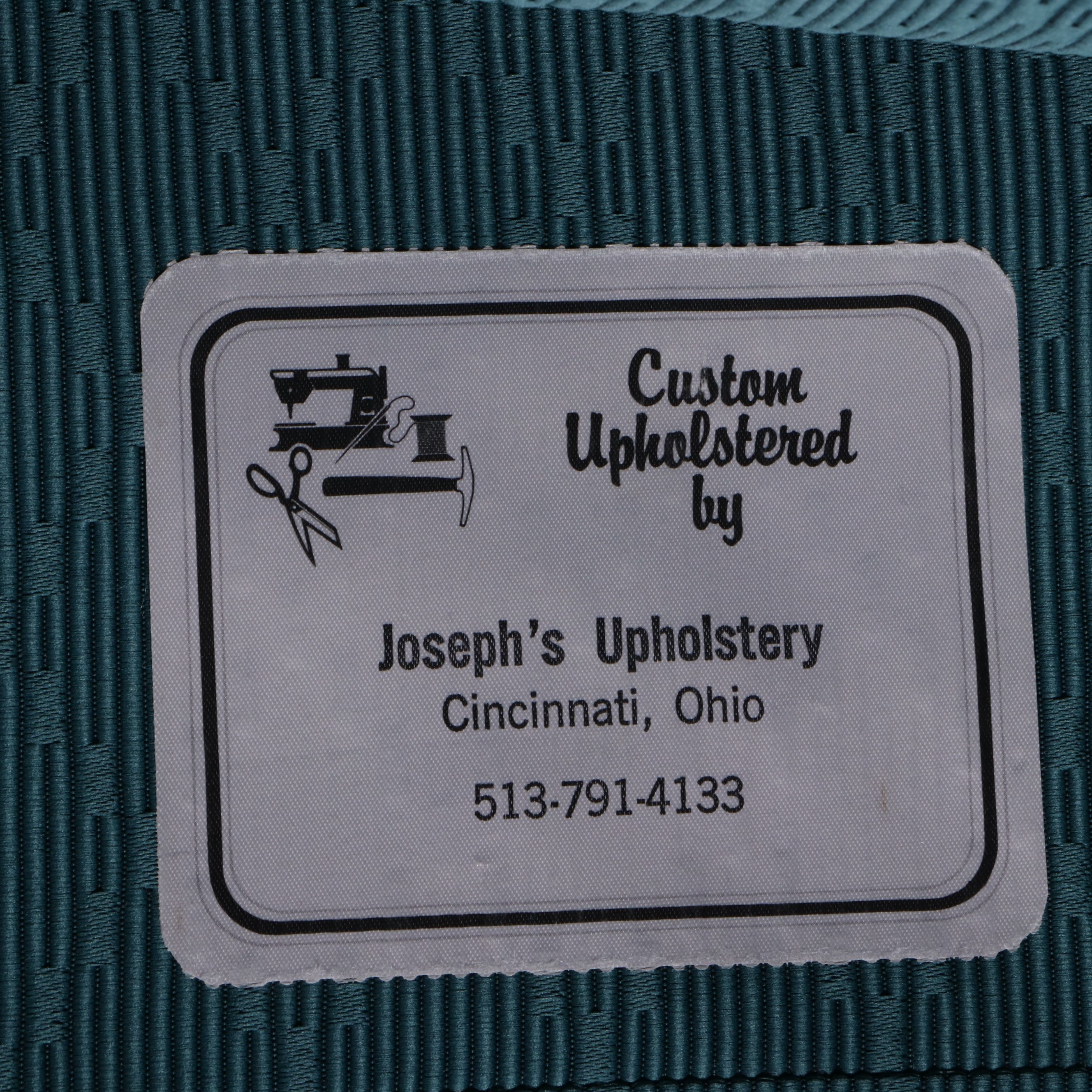 Custom Upholstered Club Chair and Matching Ottoman