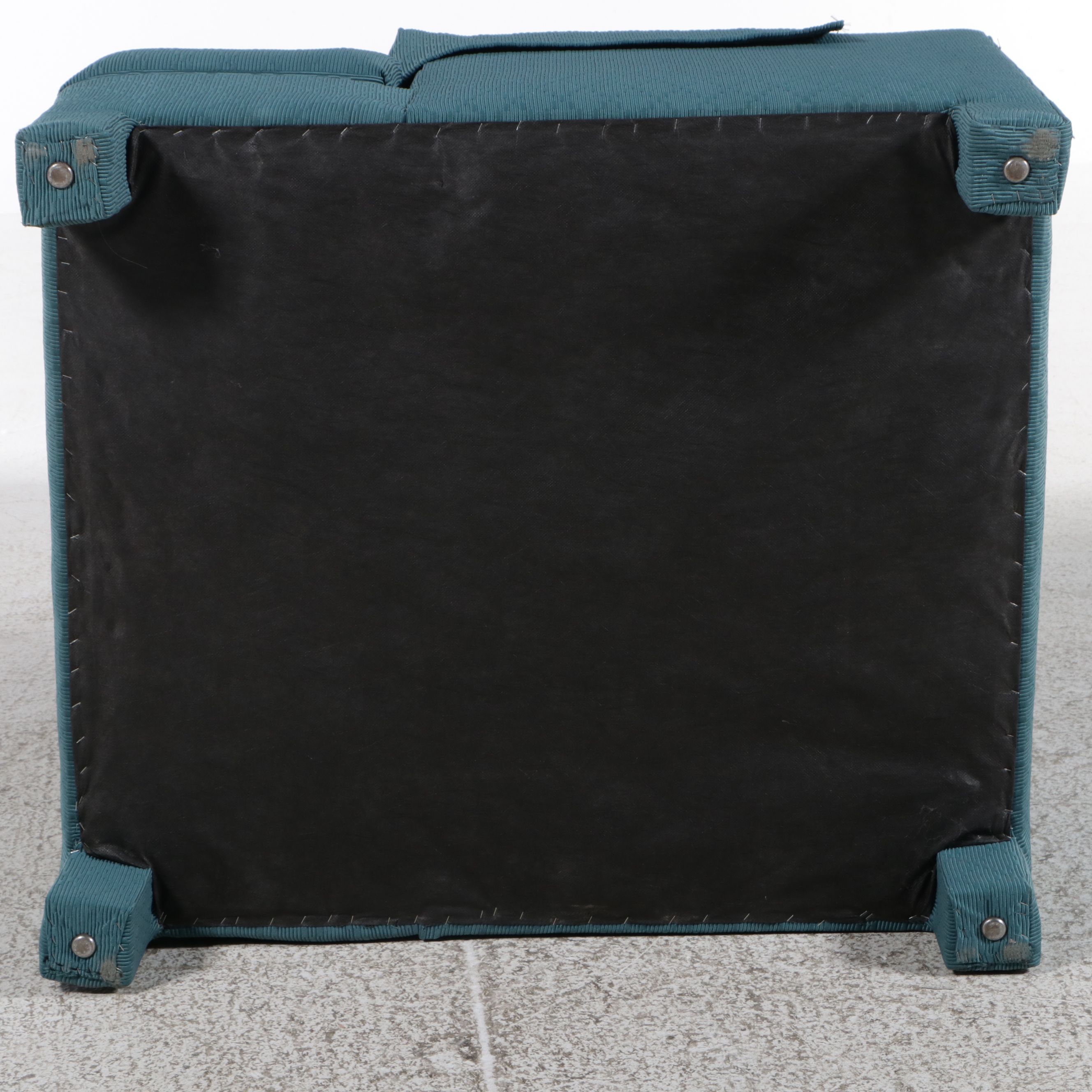 Custom Upholstered Club Chair and Matching Ottoman