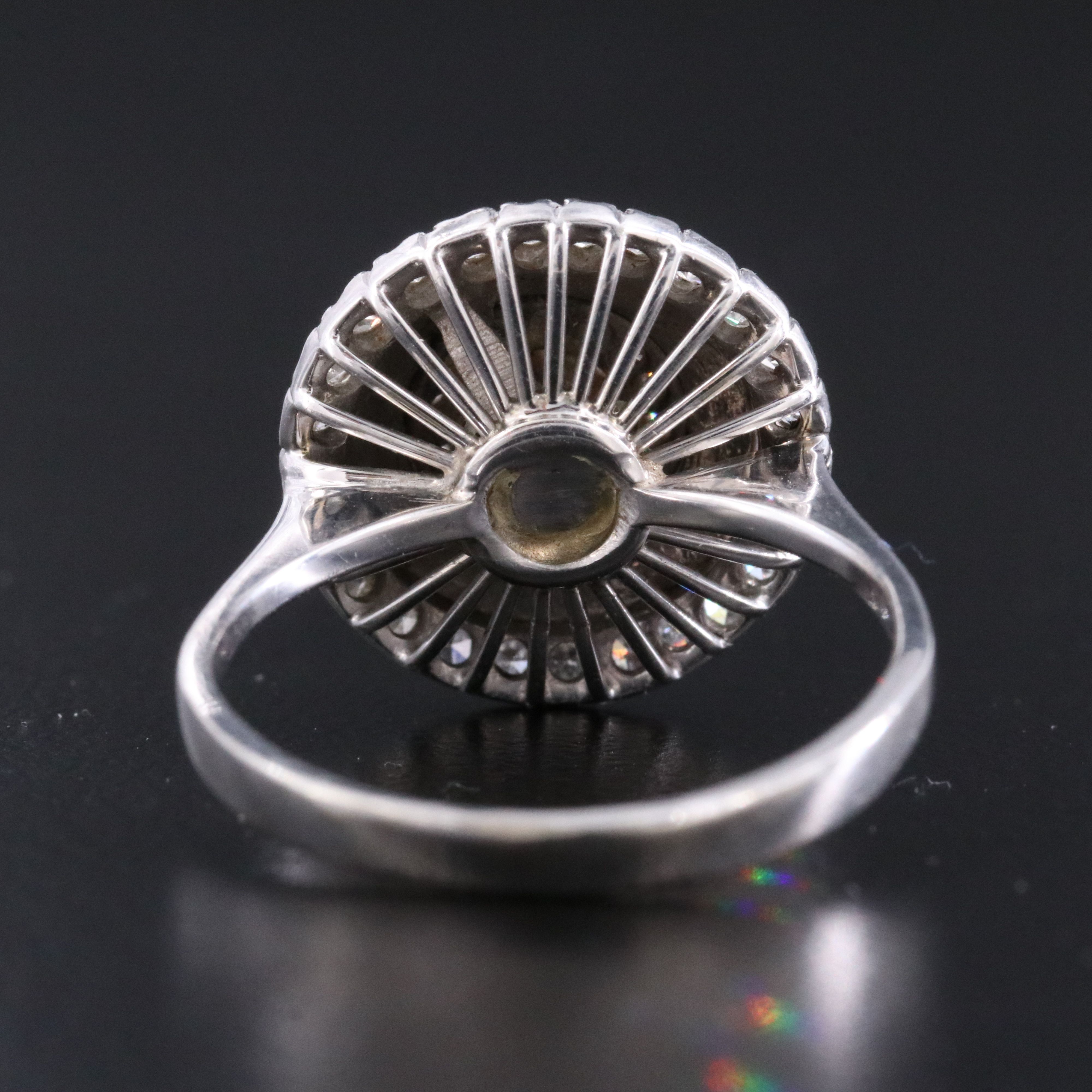 18K Sapphire, Diamond, and Enamel Ring