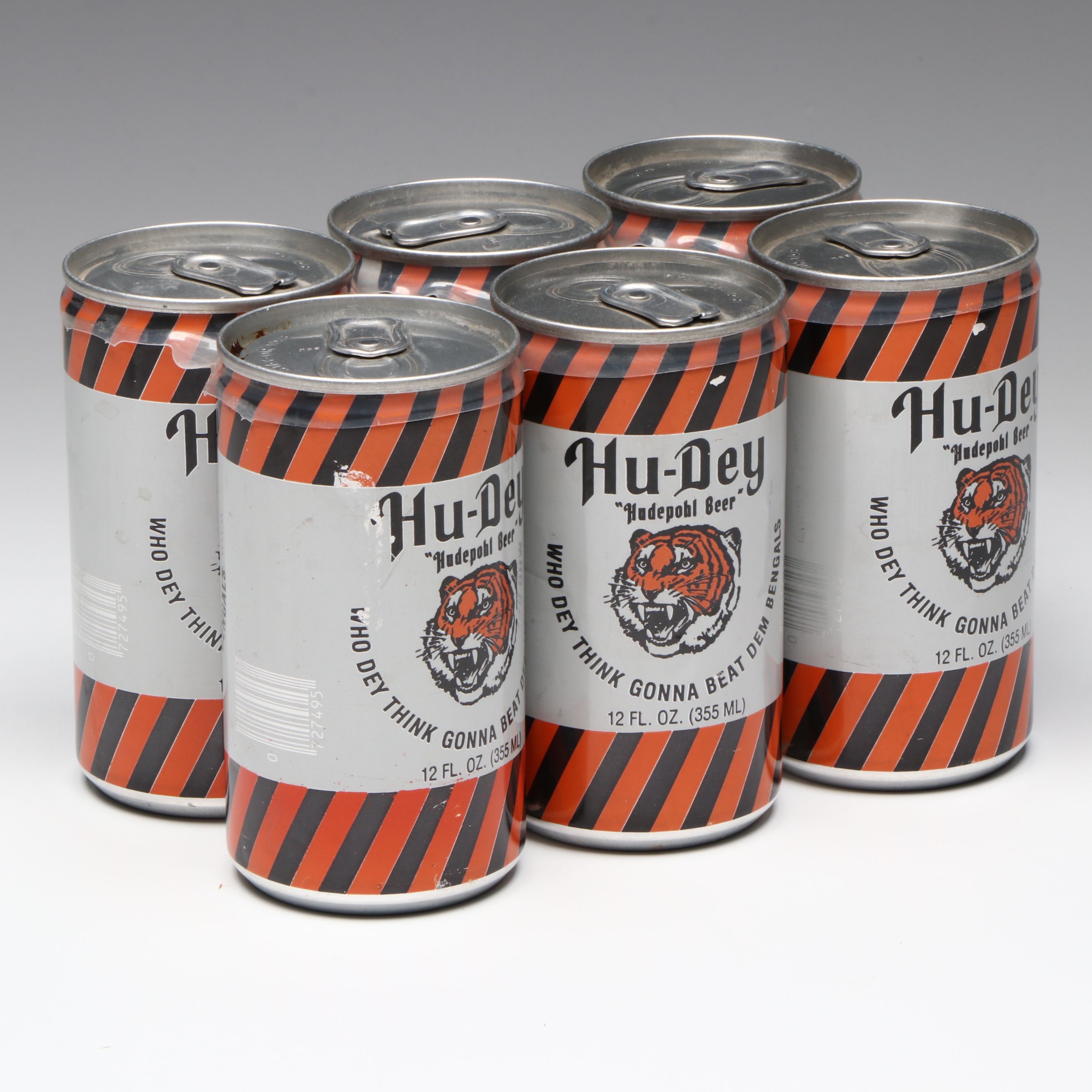 Hudepohl "Hu-Dey" Cincinnati Bengals Beer Cans, 1983