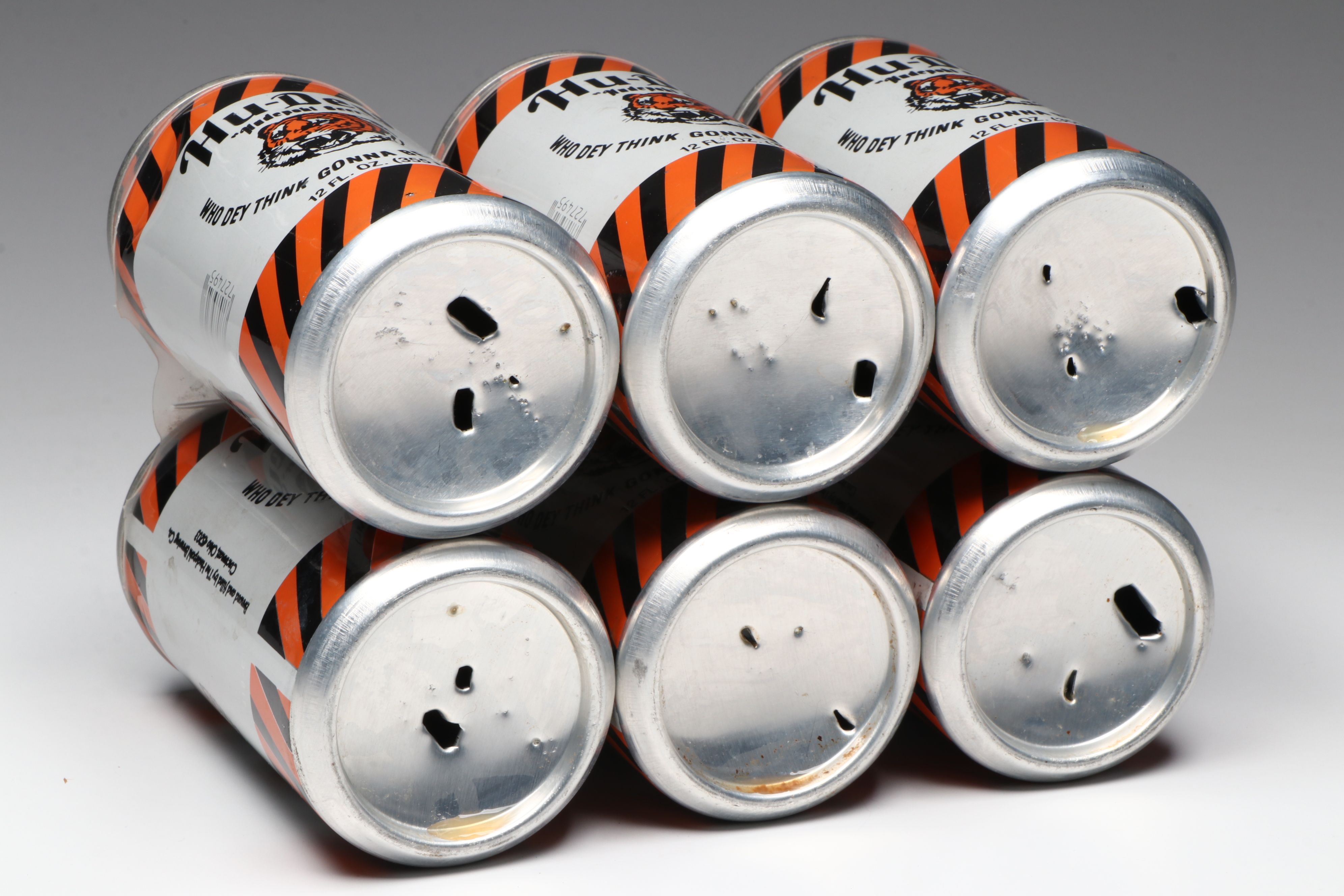 Hudepohl "Hu-Dey" Cincinnati Bengals Beer Cans, 1983