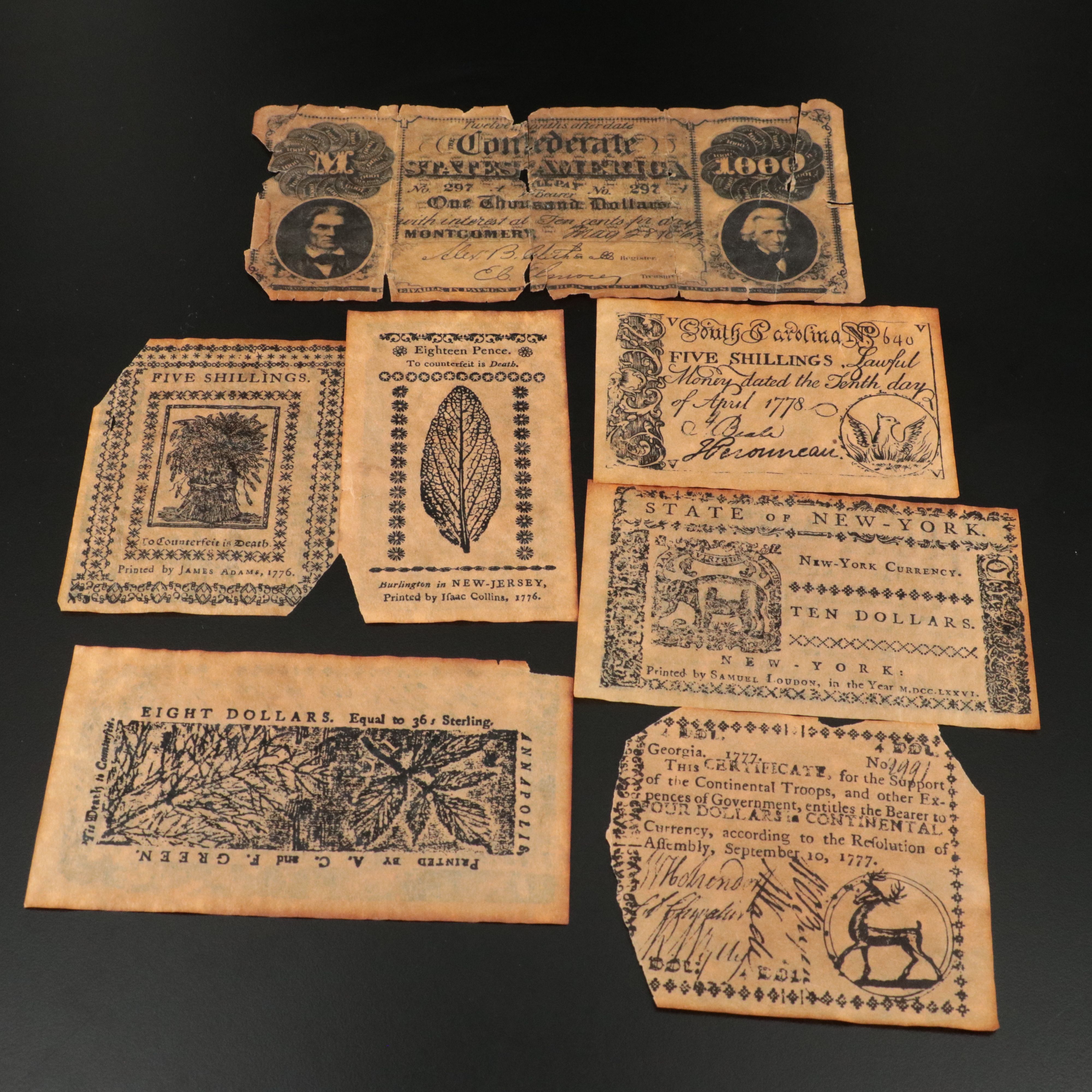 Collection of Vintage U.S. and Foreign Currency, Medals and Stamps