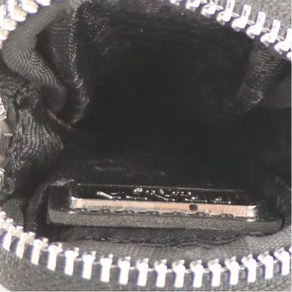 Prada Black Tessuto Nylon Coin Pouch Key Ring