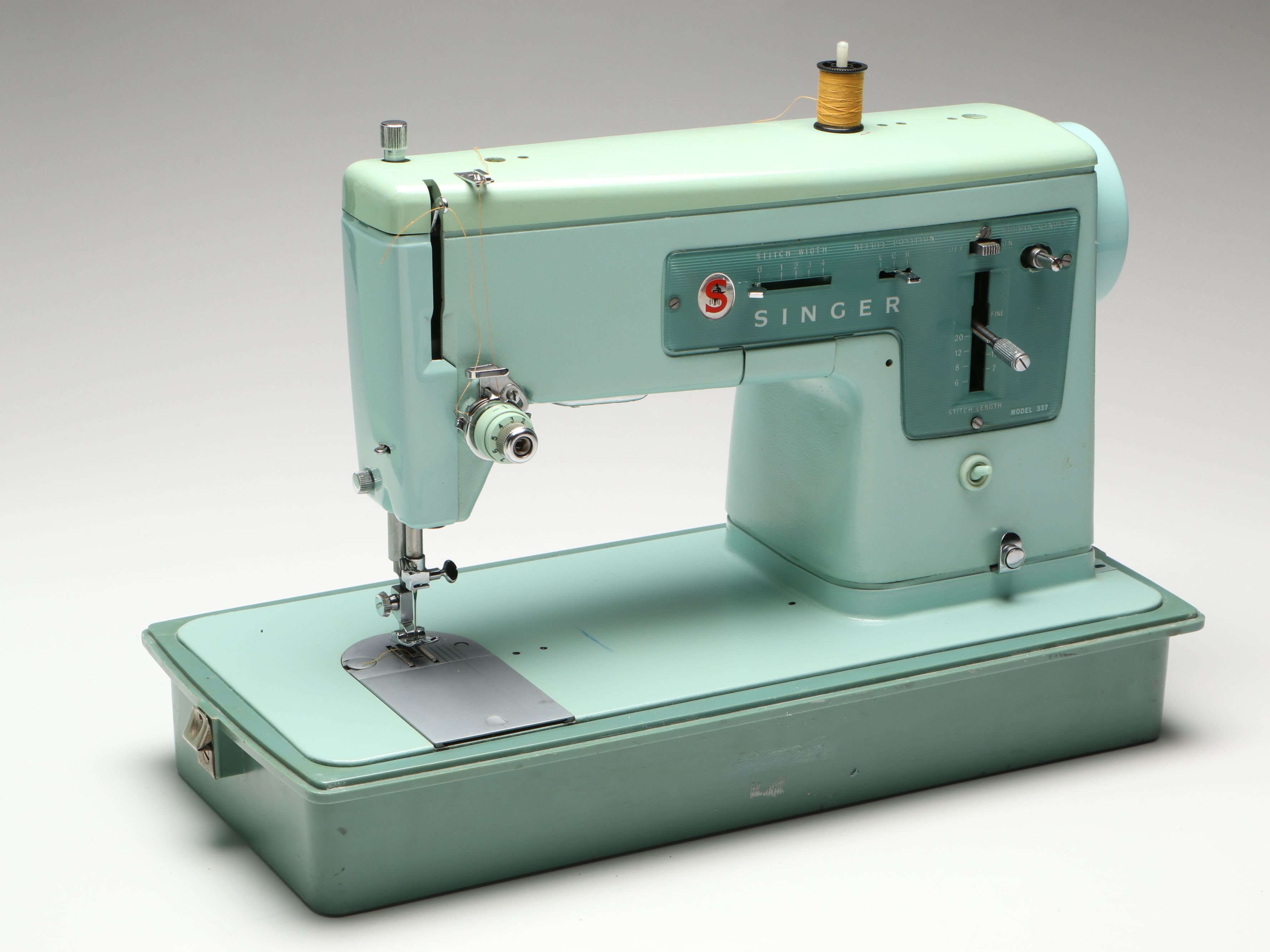 Singer Model 337 Electric Sewing Machine with Carrying Case, 1960s