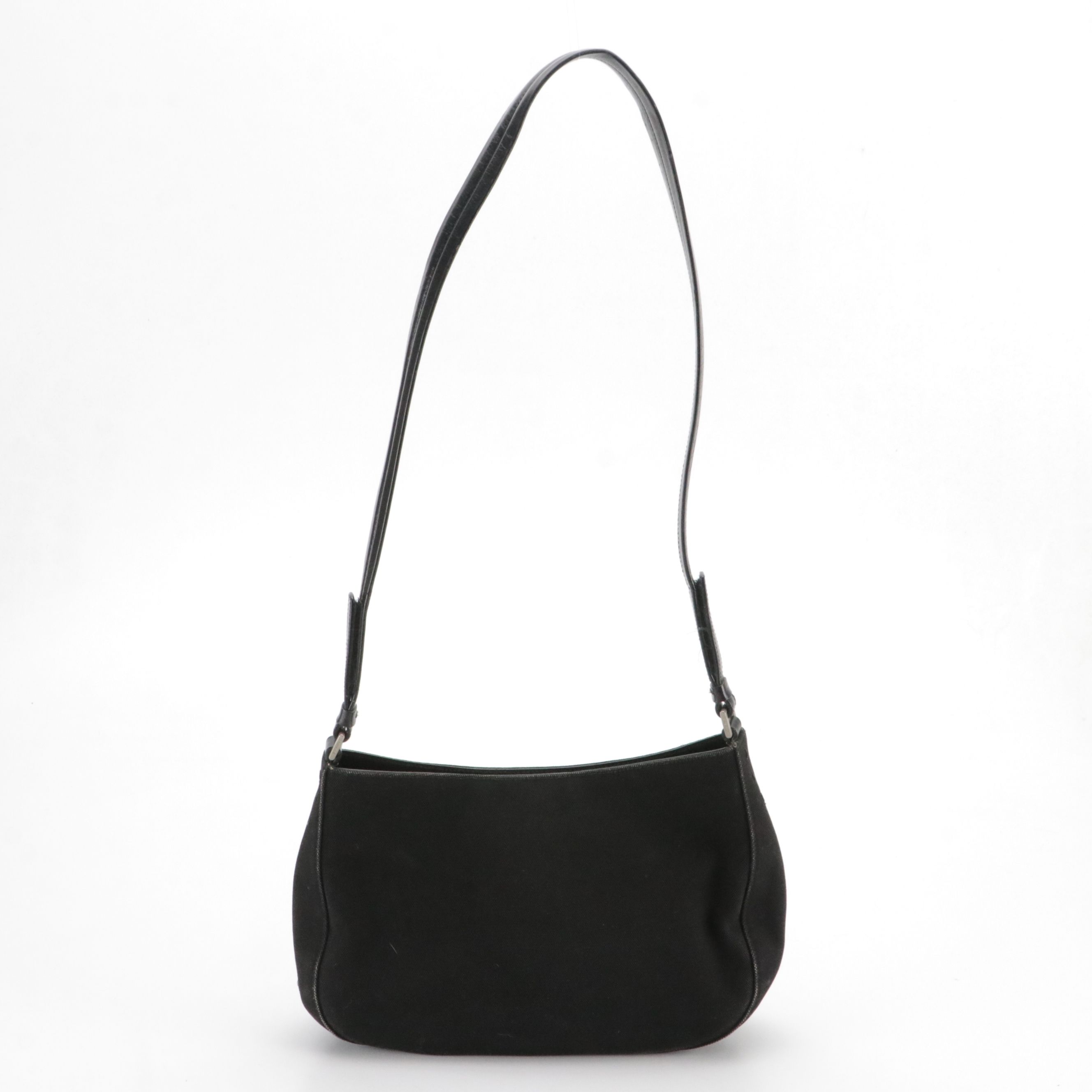 Prada Shoulder Bag in Black Canvas