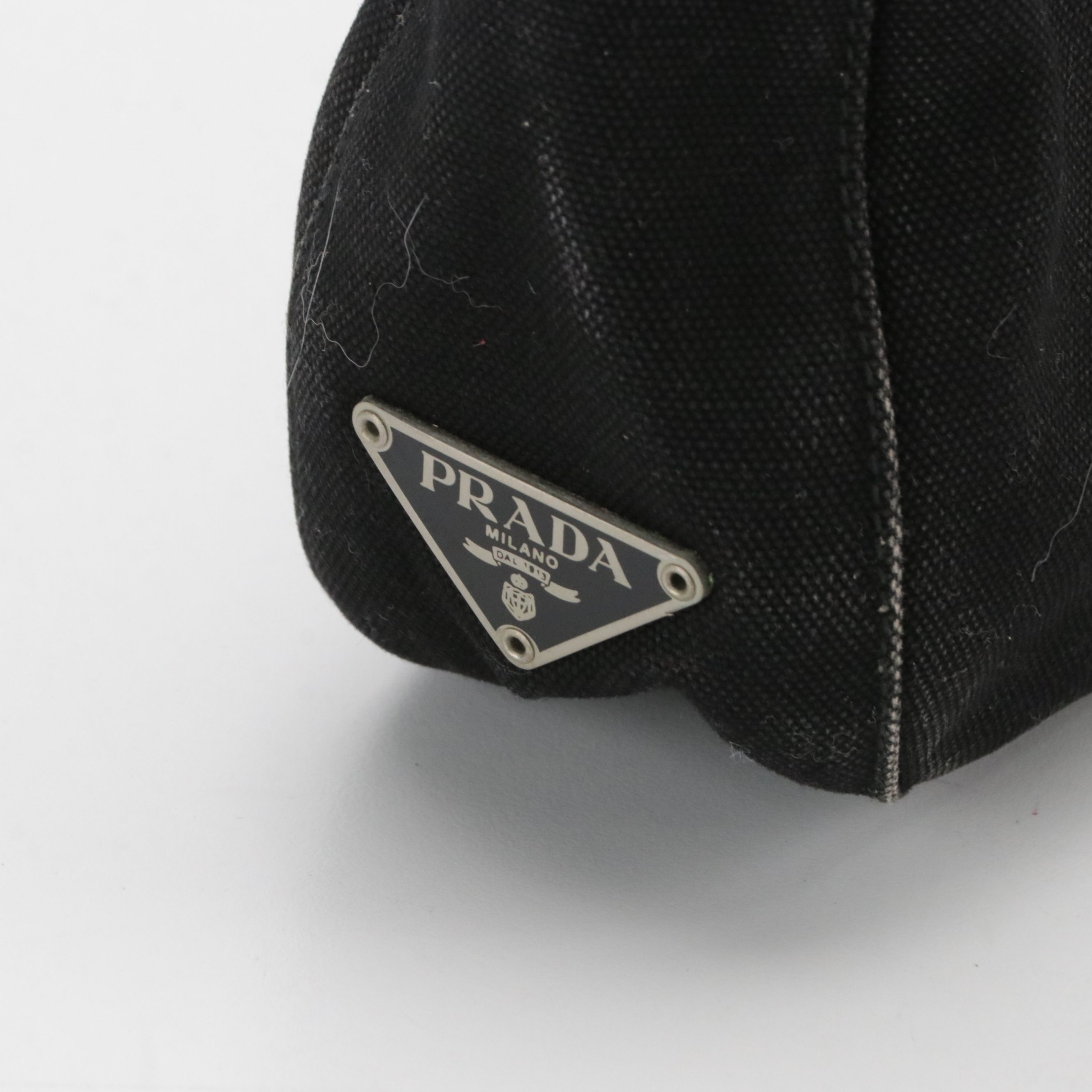 Prada Shoulder Bag in Black Canvas