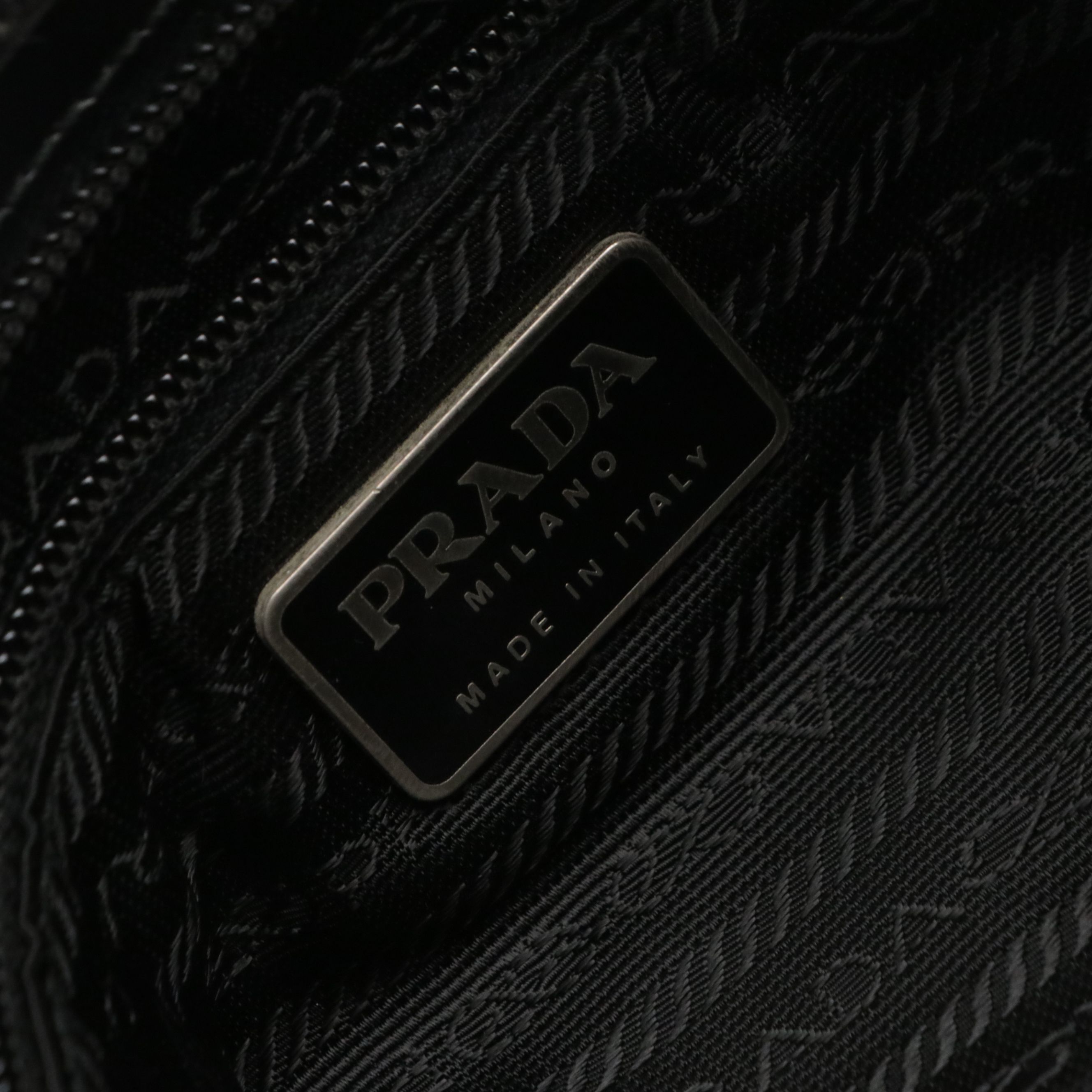 Prada Shoulder Bag in Black Canvas
