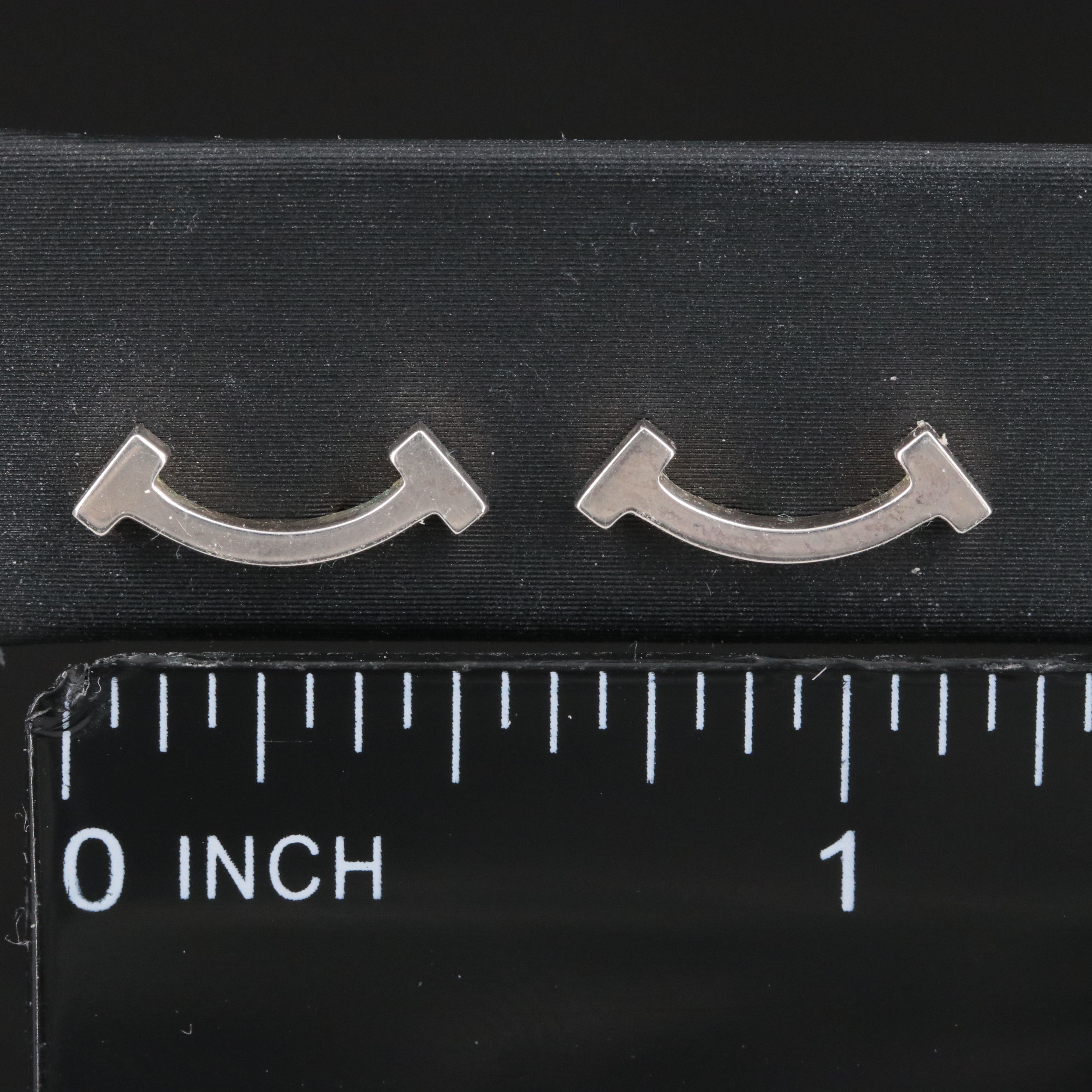 Tiffany & Co. Tiffany T Sterling Smile Earrings