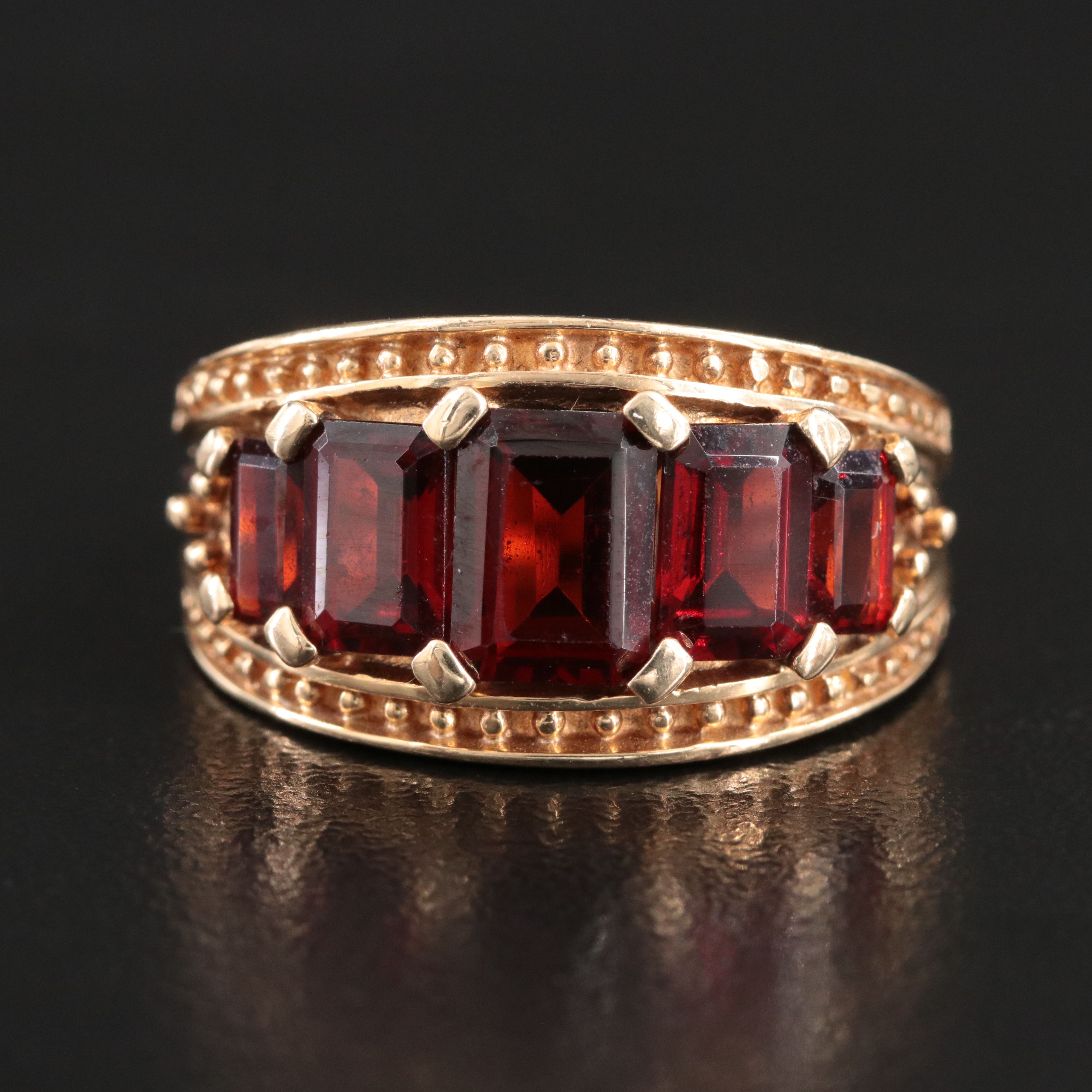 10K Garnet Ring