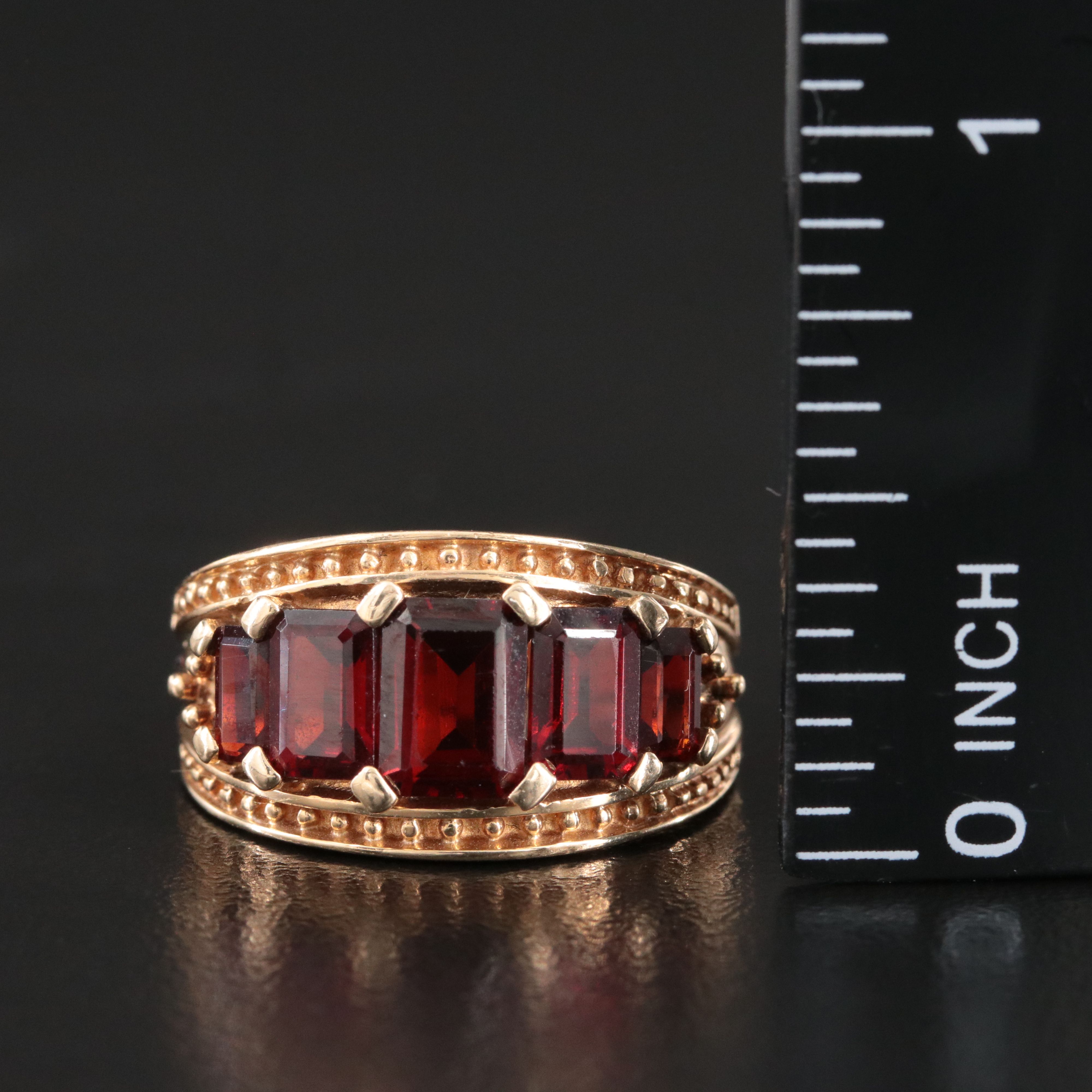 10K Garnet Ring