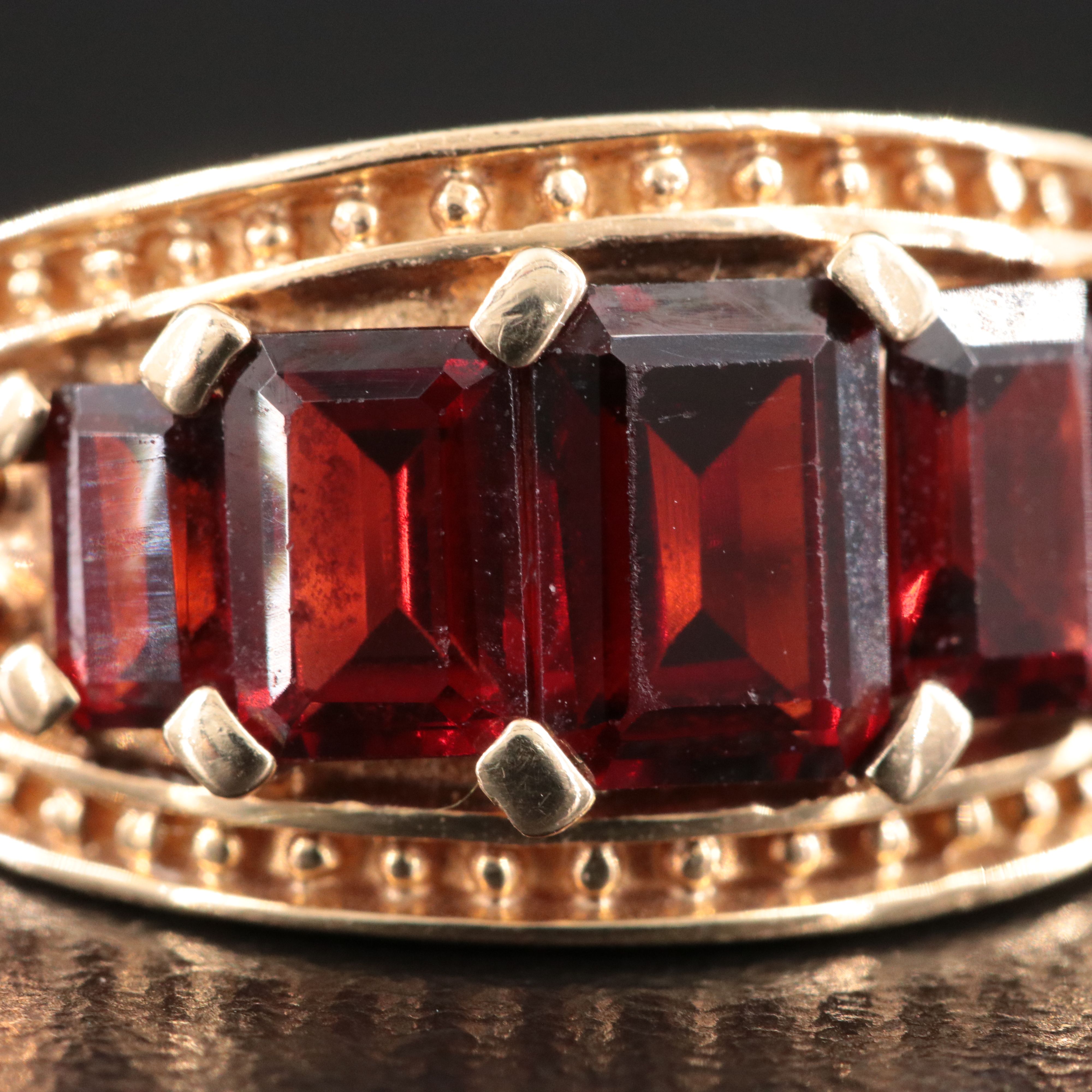 10K Garnet Ring