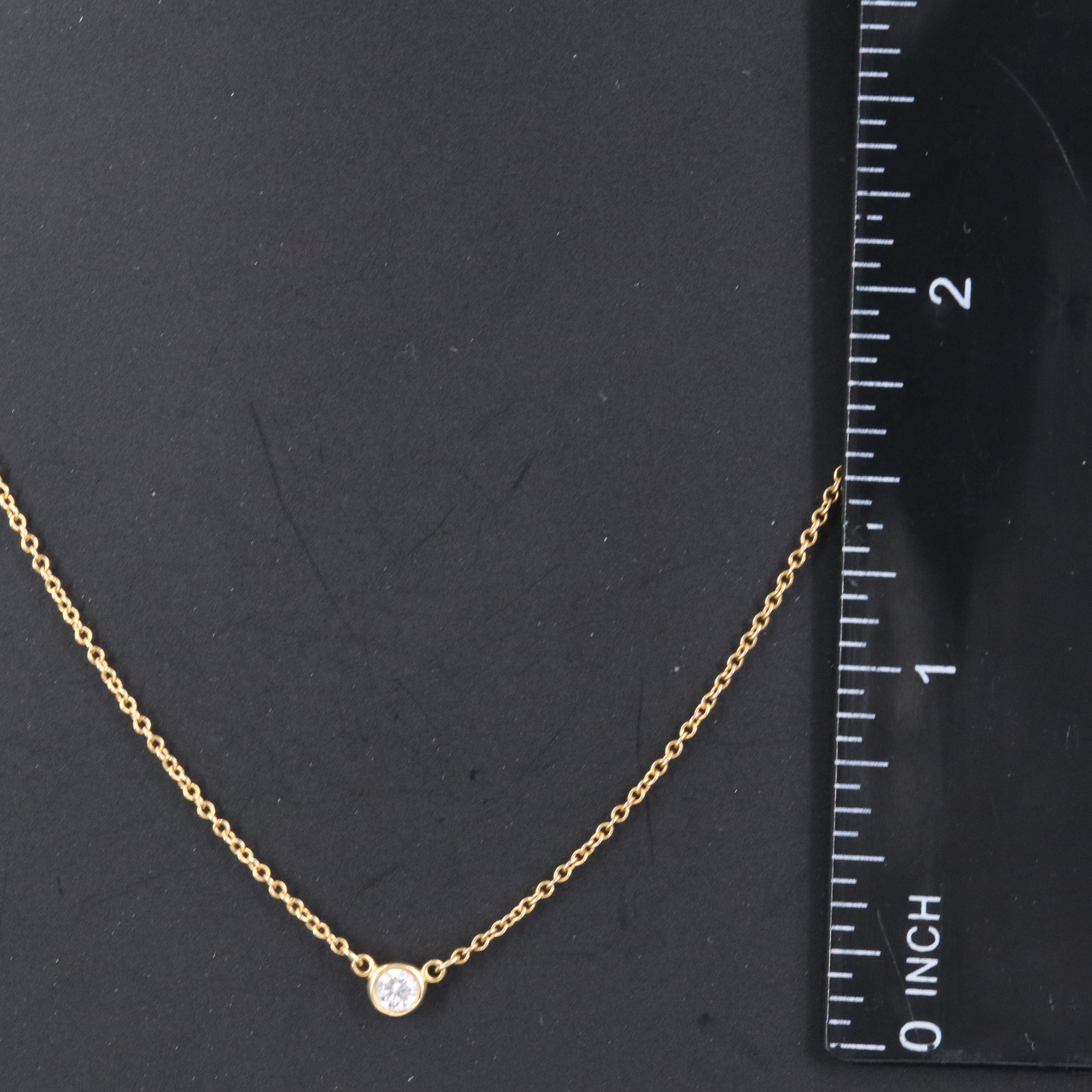 Elsa Peretti for Tiffany & Co. 18K Diamond Solitaire Necklace