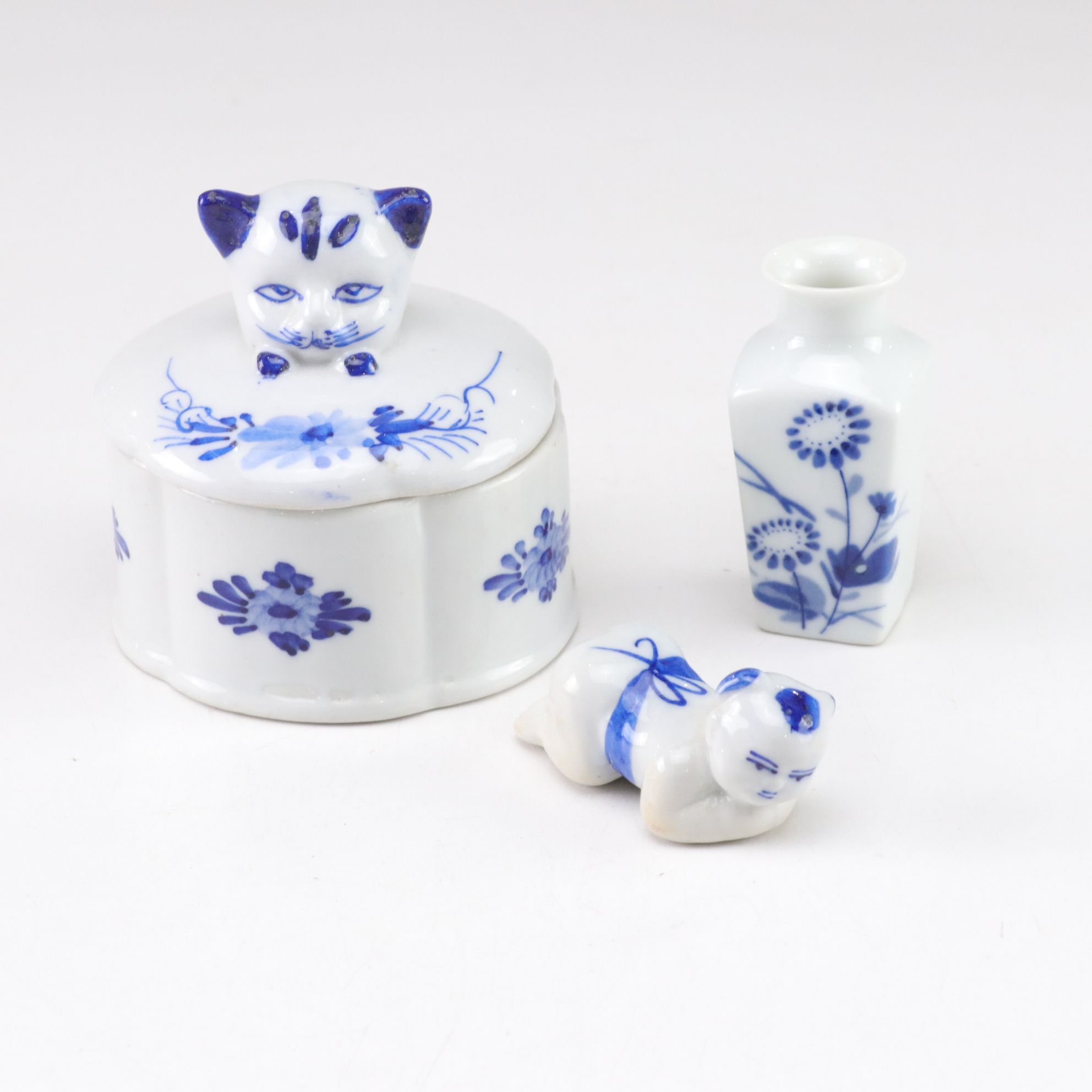 Delft Blue and White Figurines, Mini Vases and More