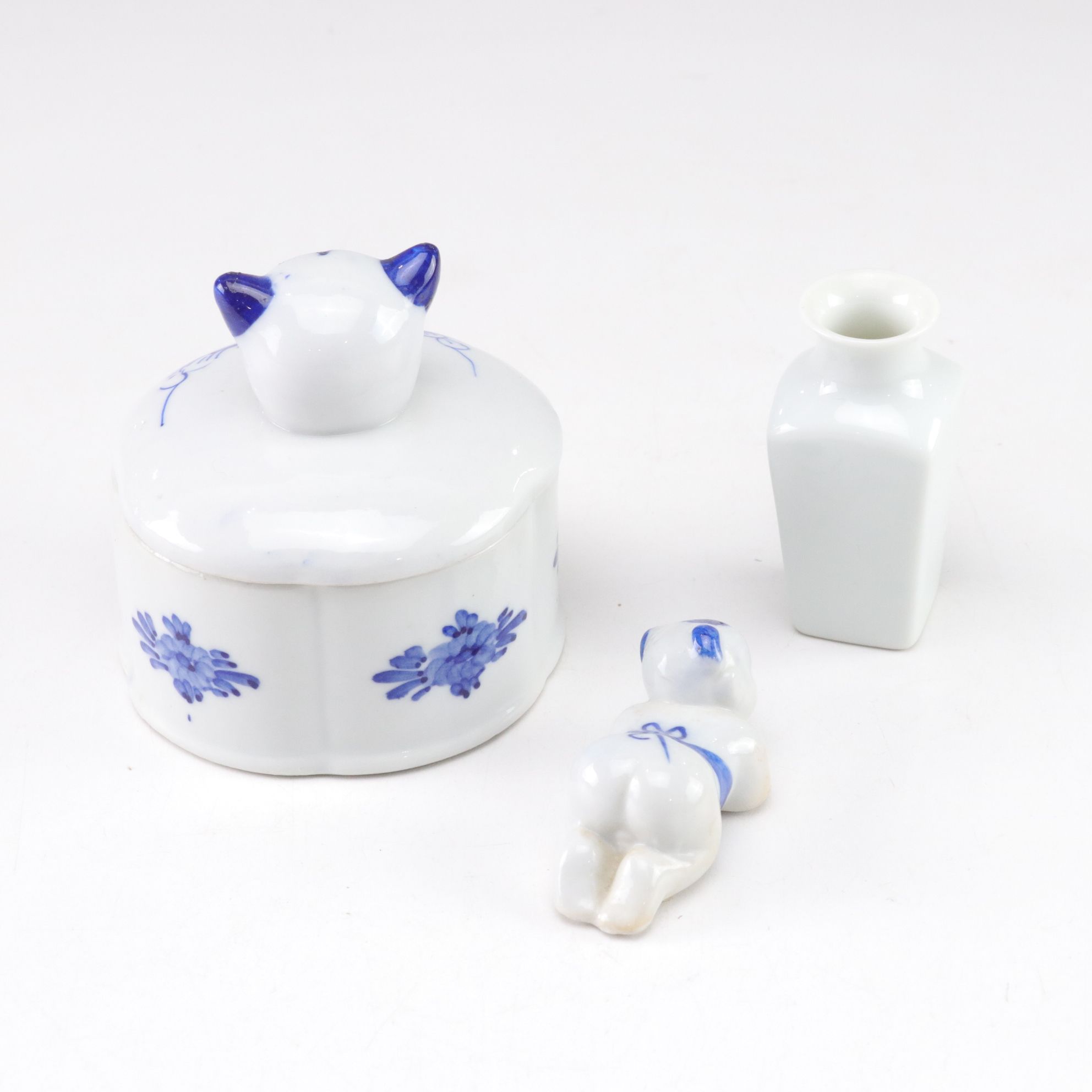 Delft Blue and White Figurines, Mini Vases and More
