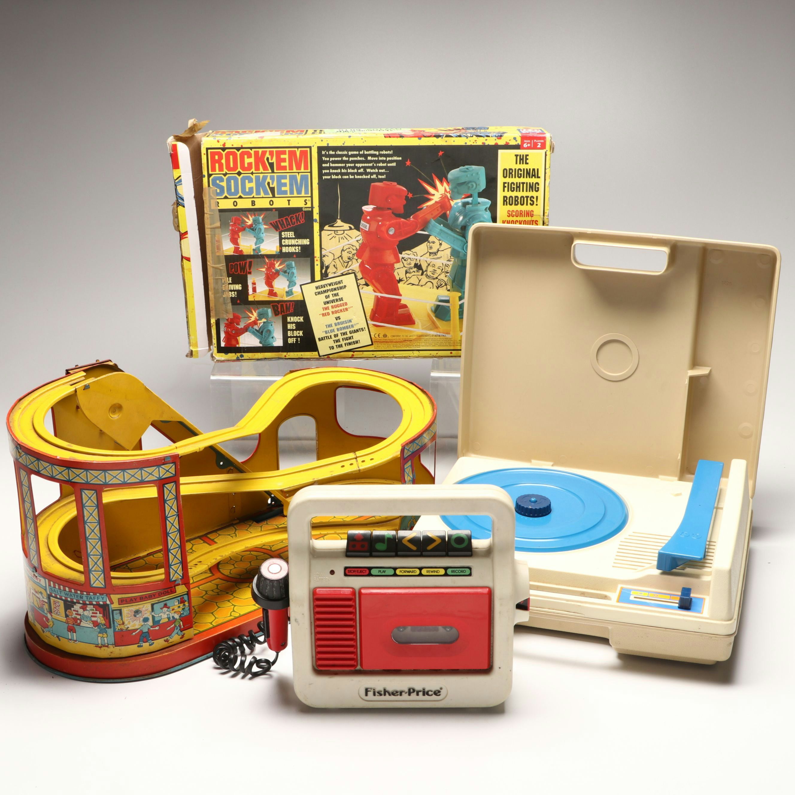 Fisher-Price Tape Recorder and Phonograph with More Vintage Toys