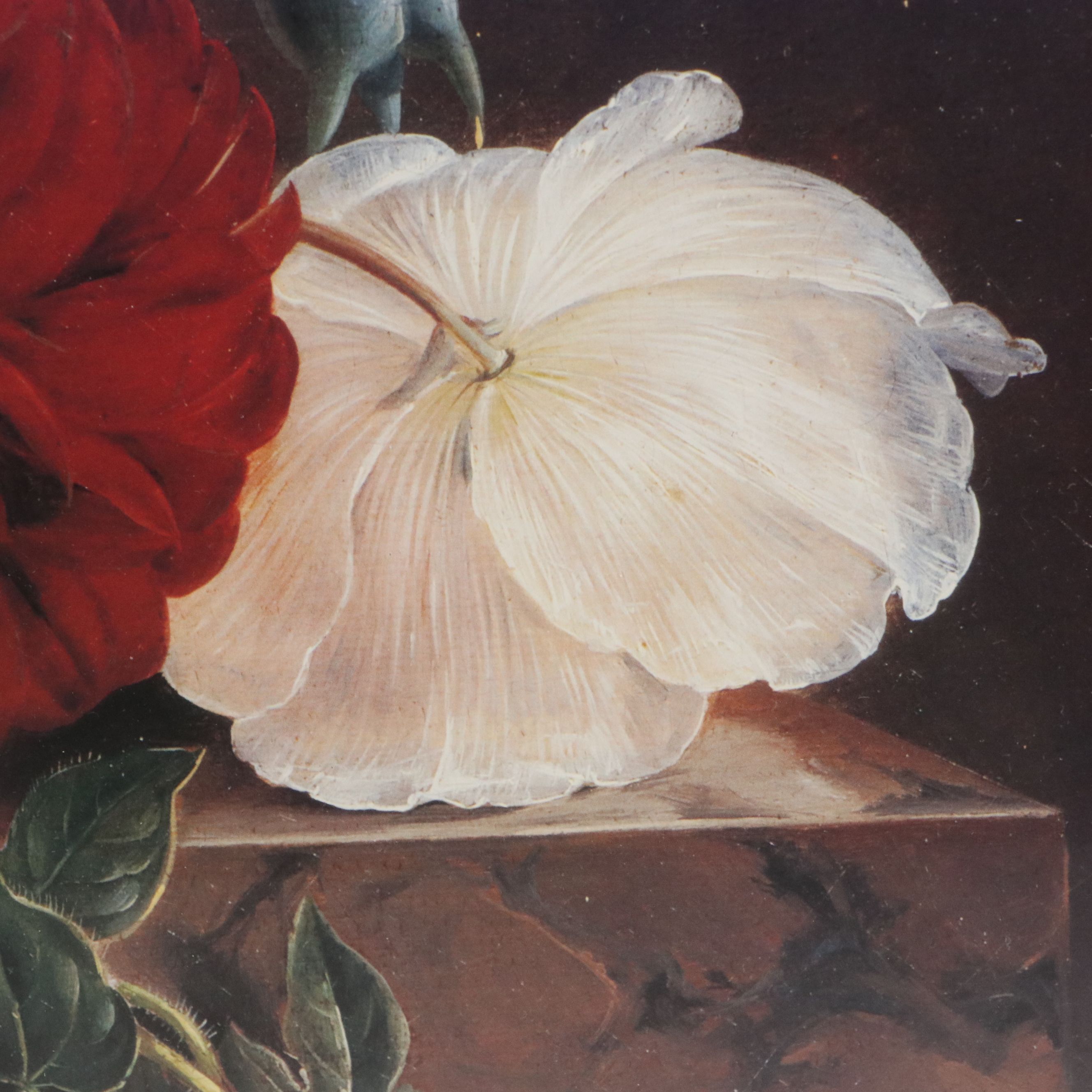 Floral Still Life Offset Lithograph After Johan Laurentz Jensen, 21st Century