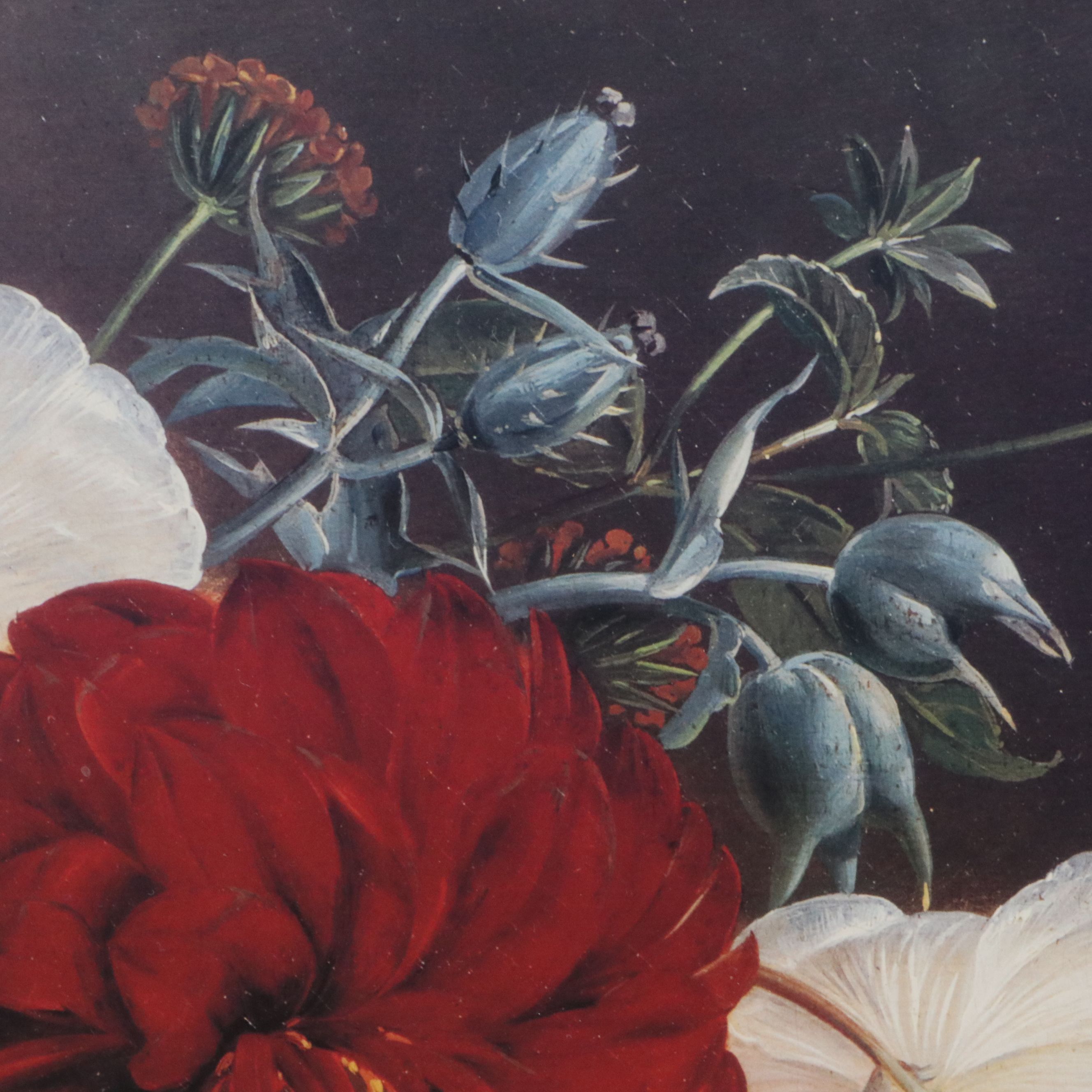 Floral Still Life Offset Lithograph After Johan Laurentz Jensen, 21st Century