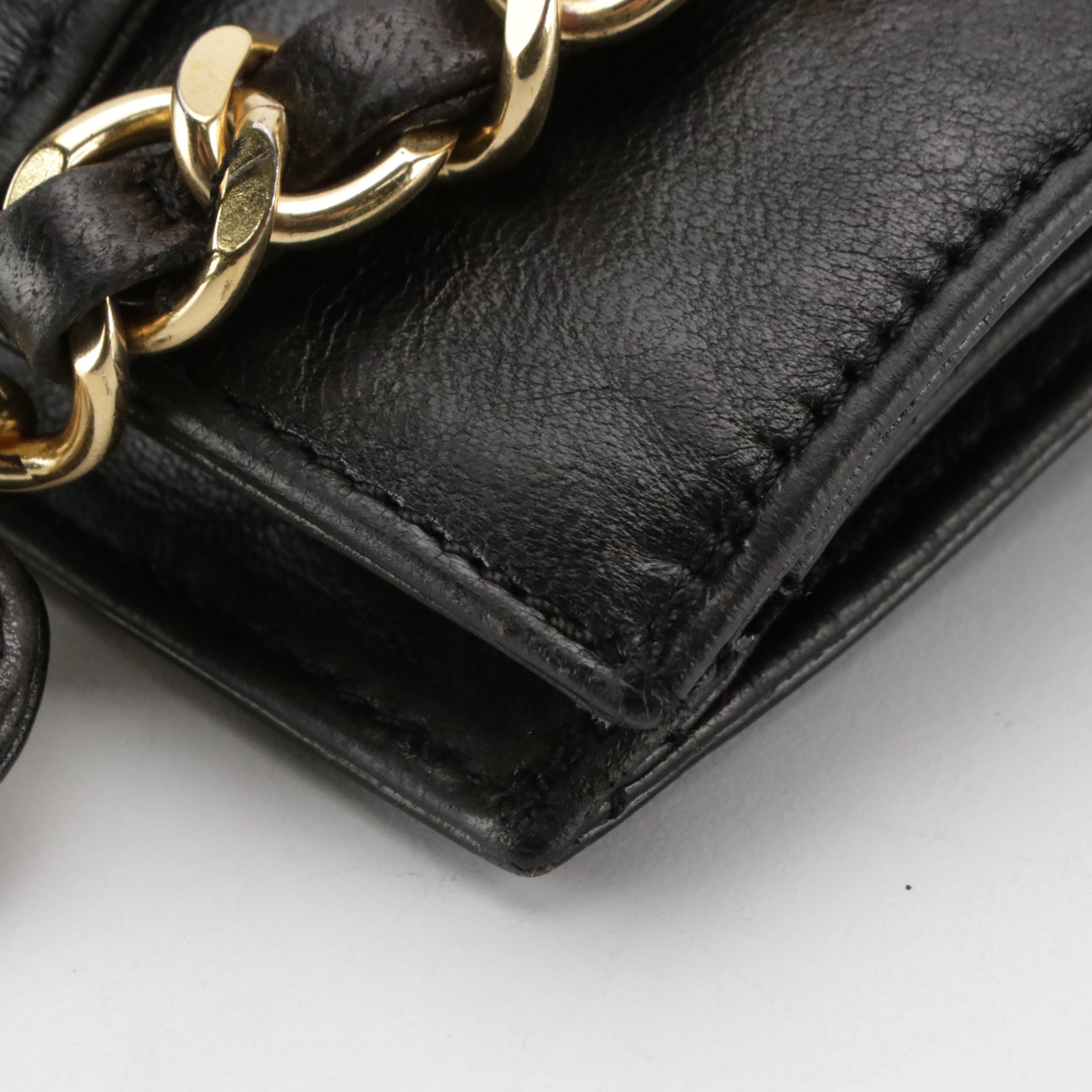 Chanel CC Stitched Timeless Tote Bag in Black Lambskin Leather