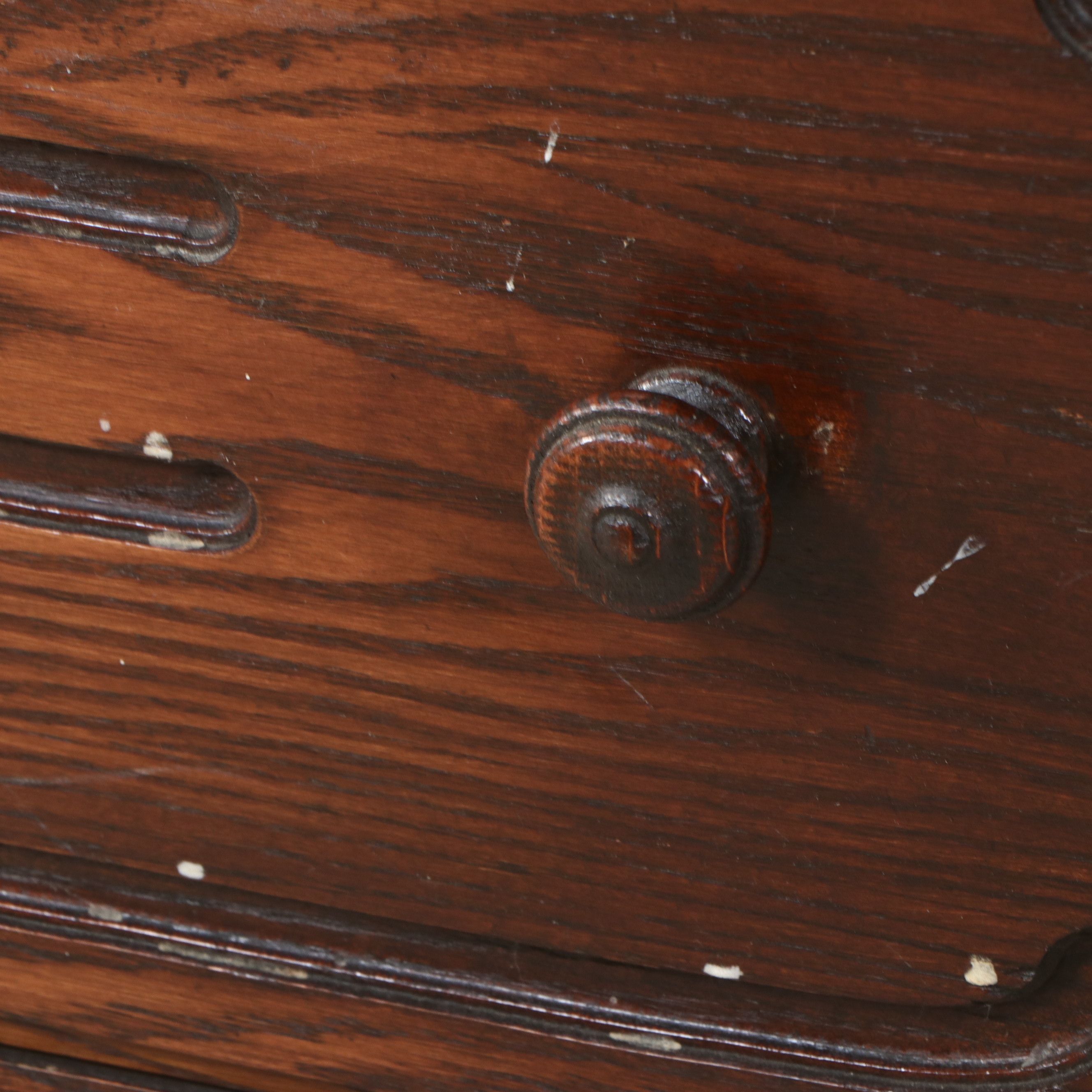 Jacobean Revival Carved Oak China Cabinet