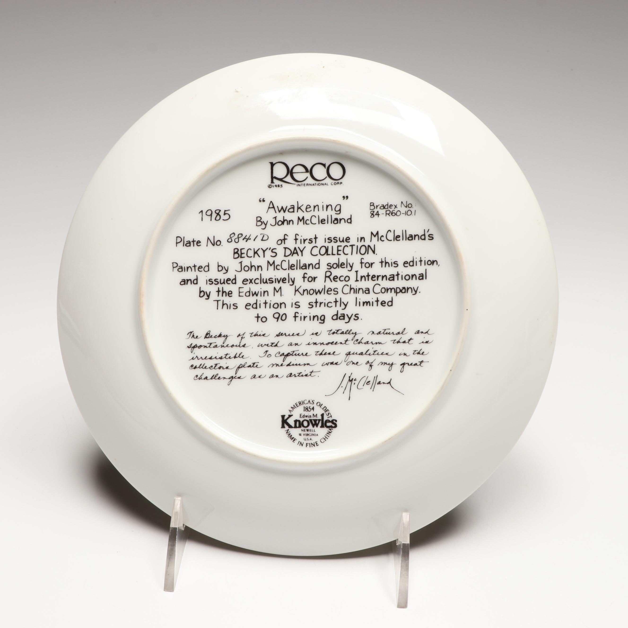 Reco "Awakening" by John McClelland and More Collector Plates, 1970s-1980s