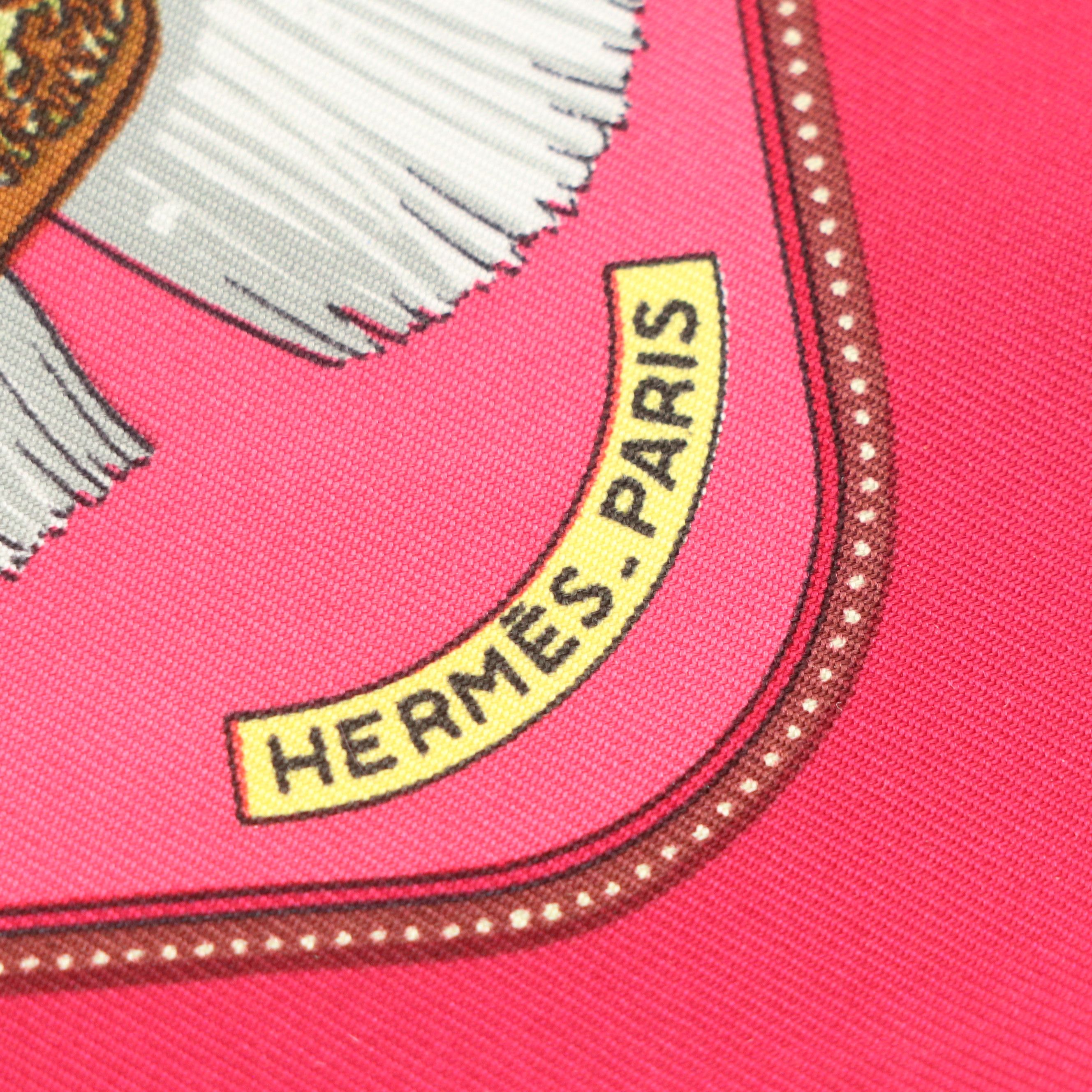 Hermès "Tsubas" Silk Twill Pocket Square