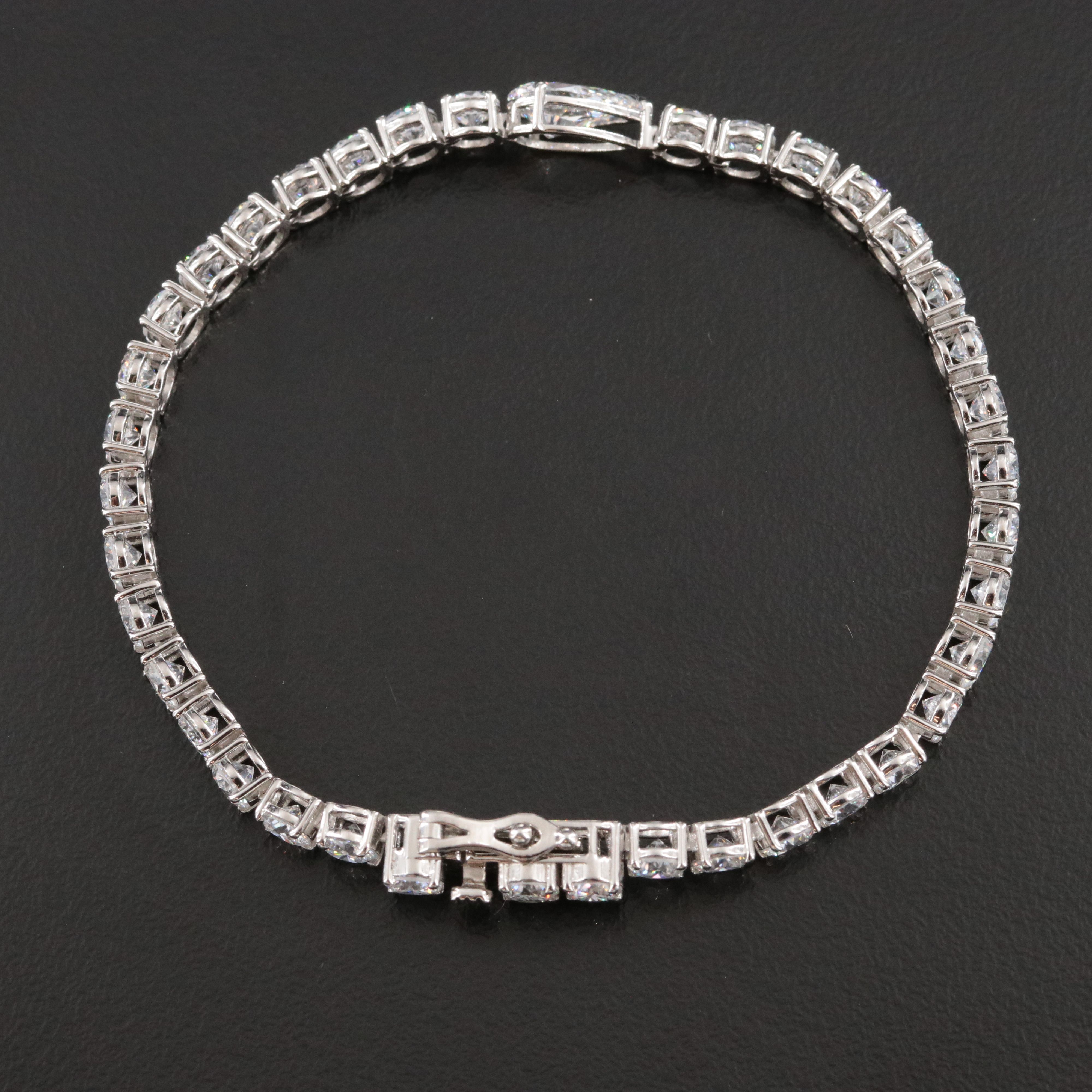 Platinum 8.69 CTW Lab Grown Diamond Line Bracelet