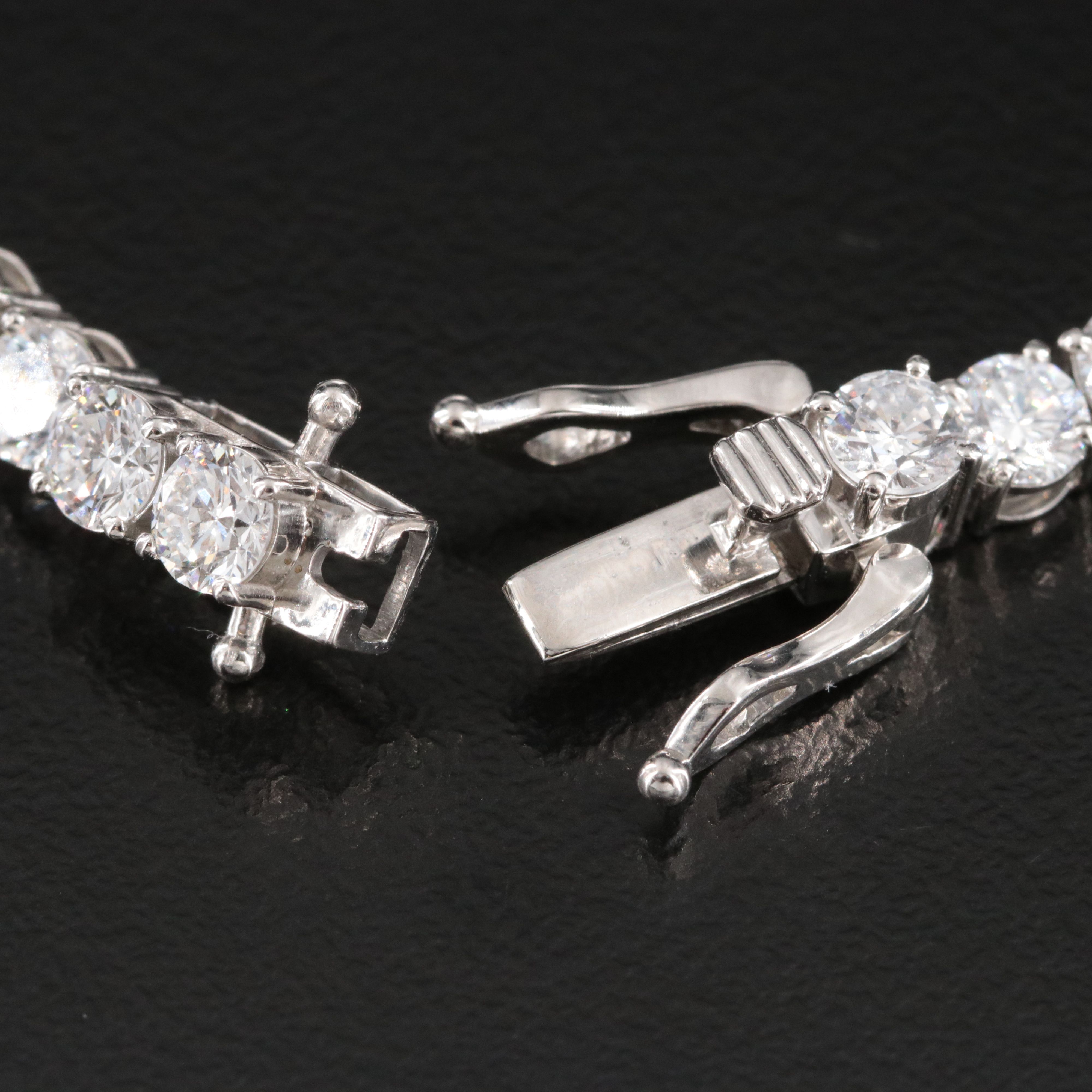 Platinum 8.69 CTW Lab Grown Diamond Line Bracelet