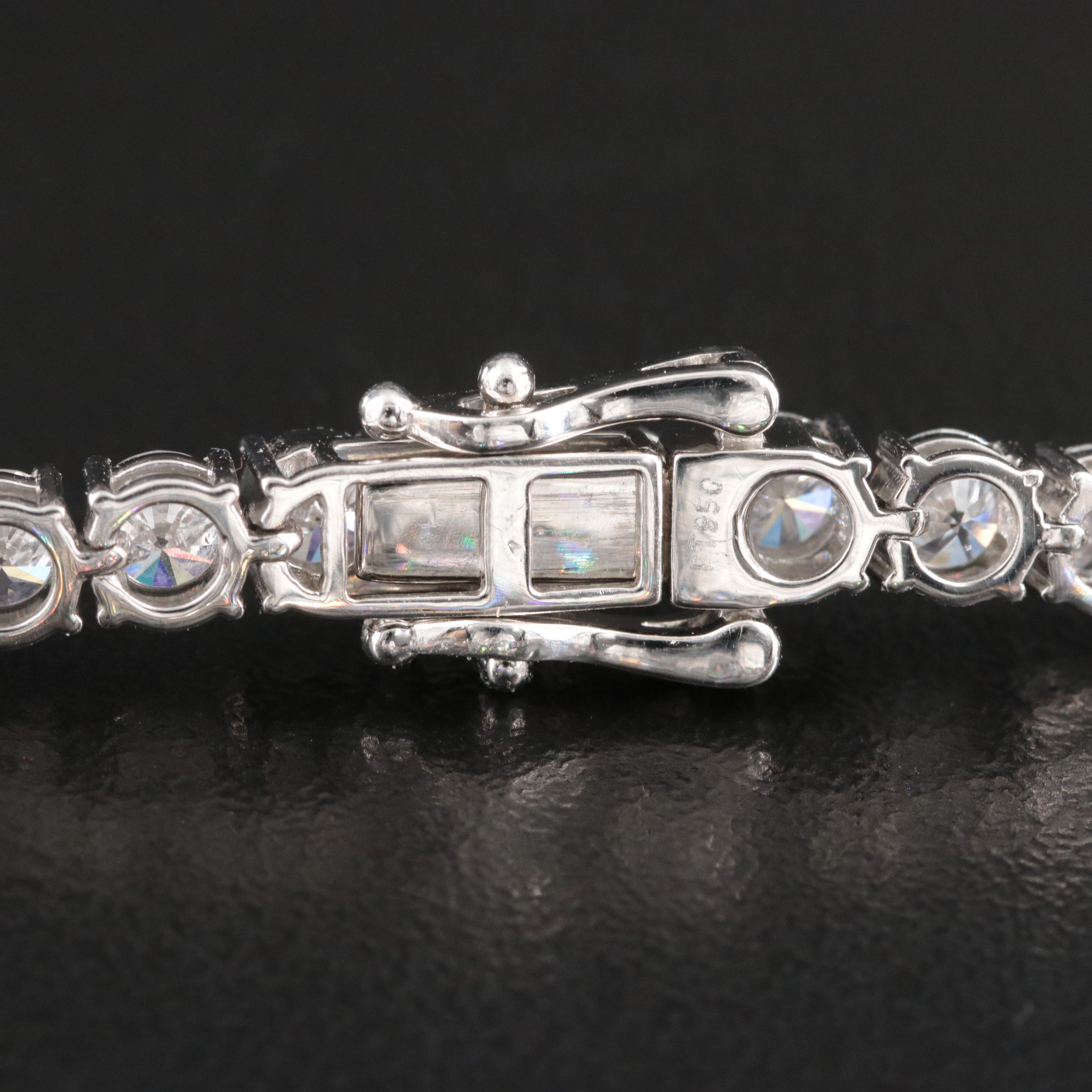 Platinum 8.69 CTW Lab Grown Diamond Line Bracelet