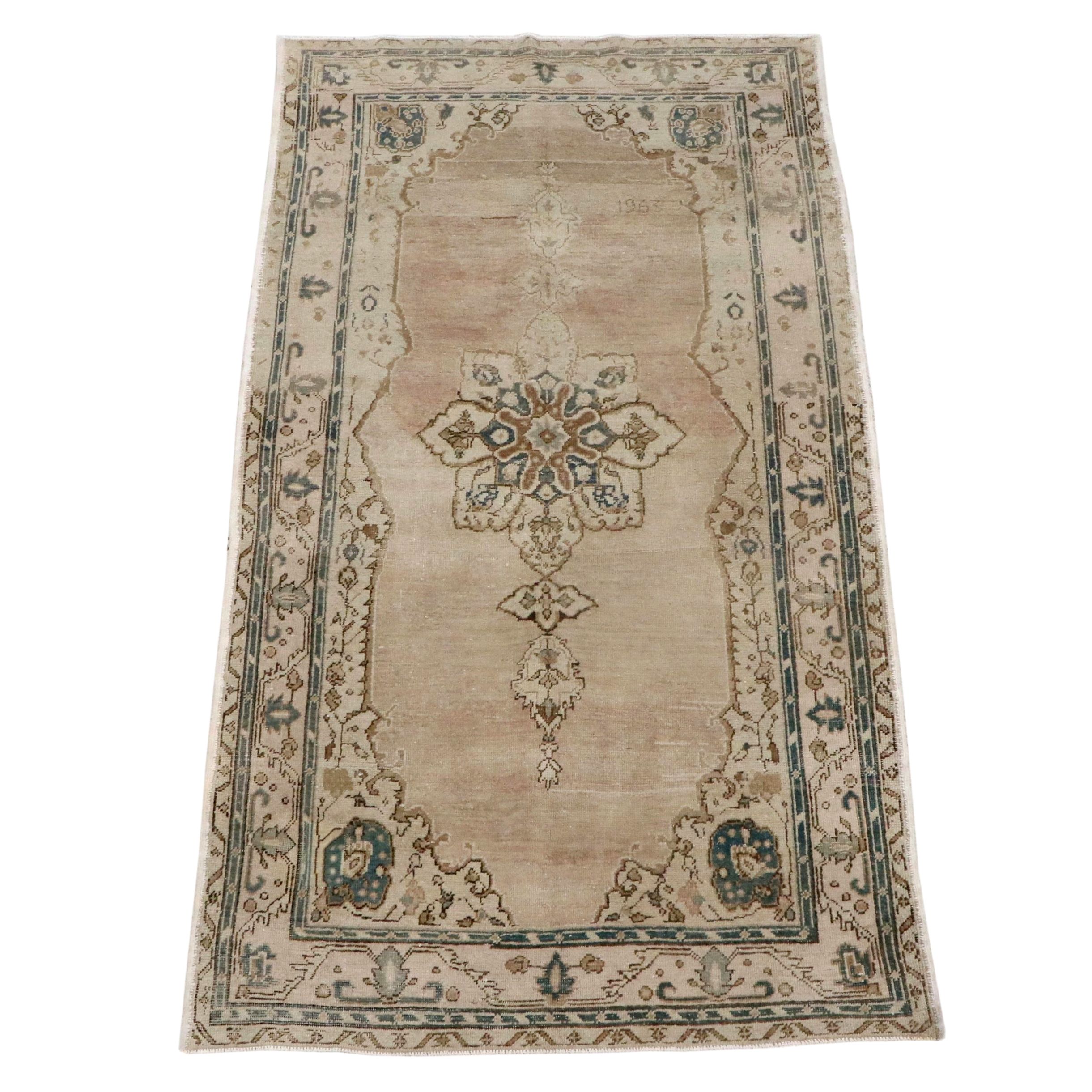 4'8 x 8' Hand-Knotted Turkish Oushak Area Rug