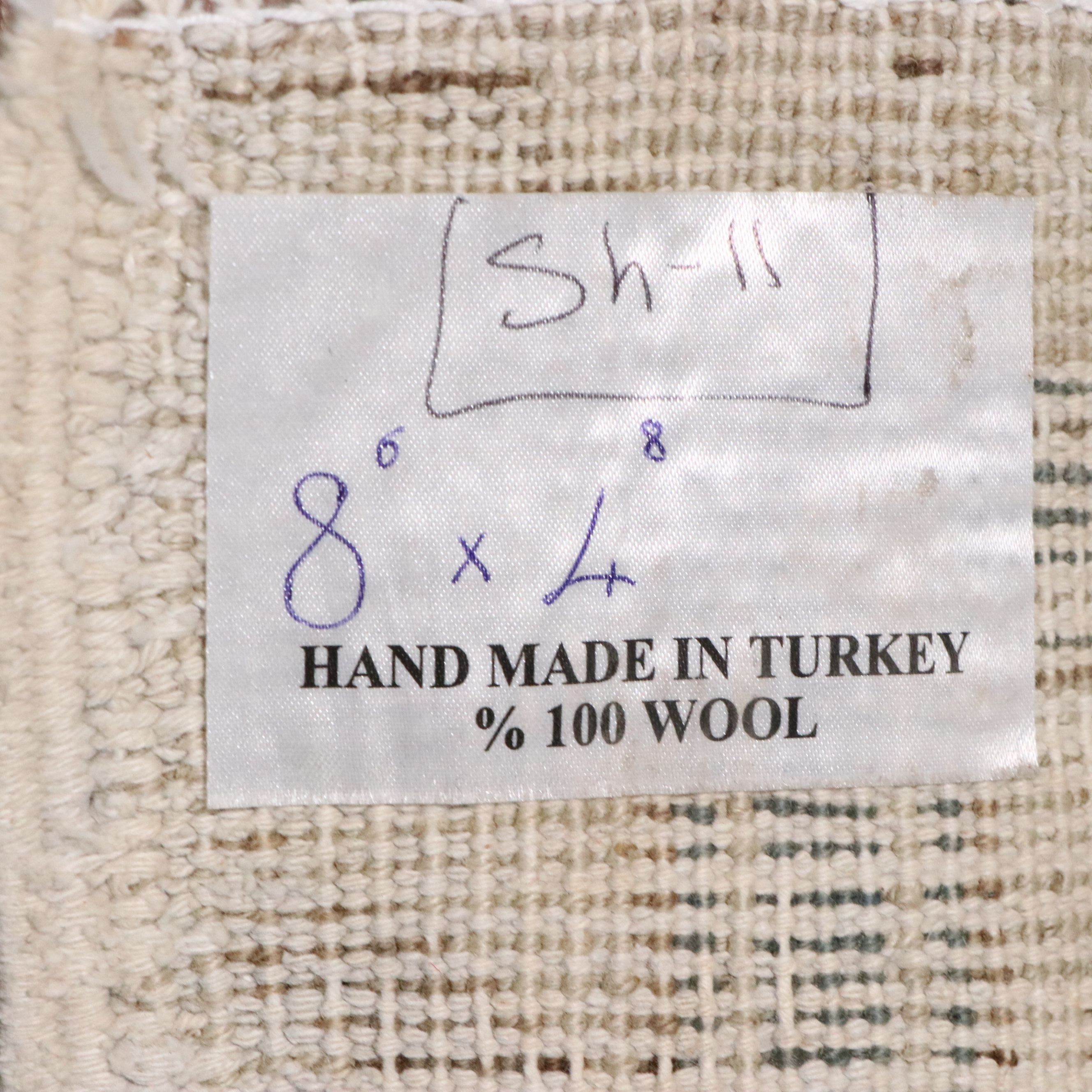 4'8 x 8' Hand-Knotted Turkish Oushak Area Rug